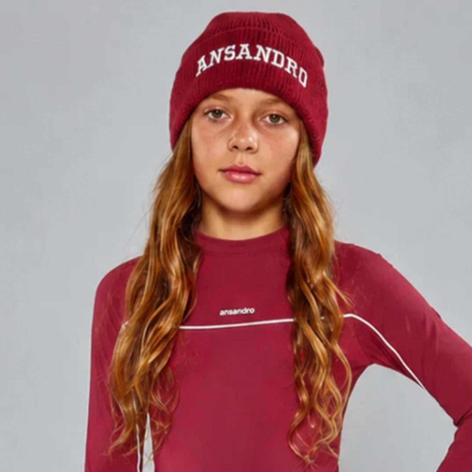 Damson Branded Wool Beanie