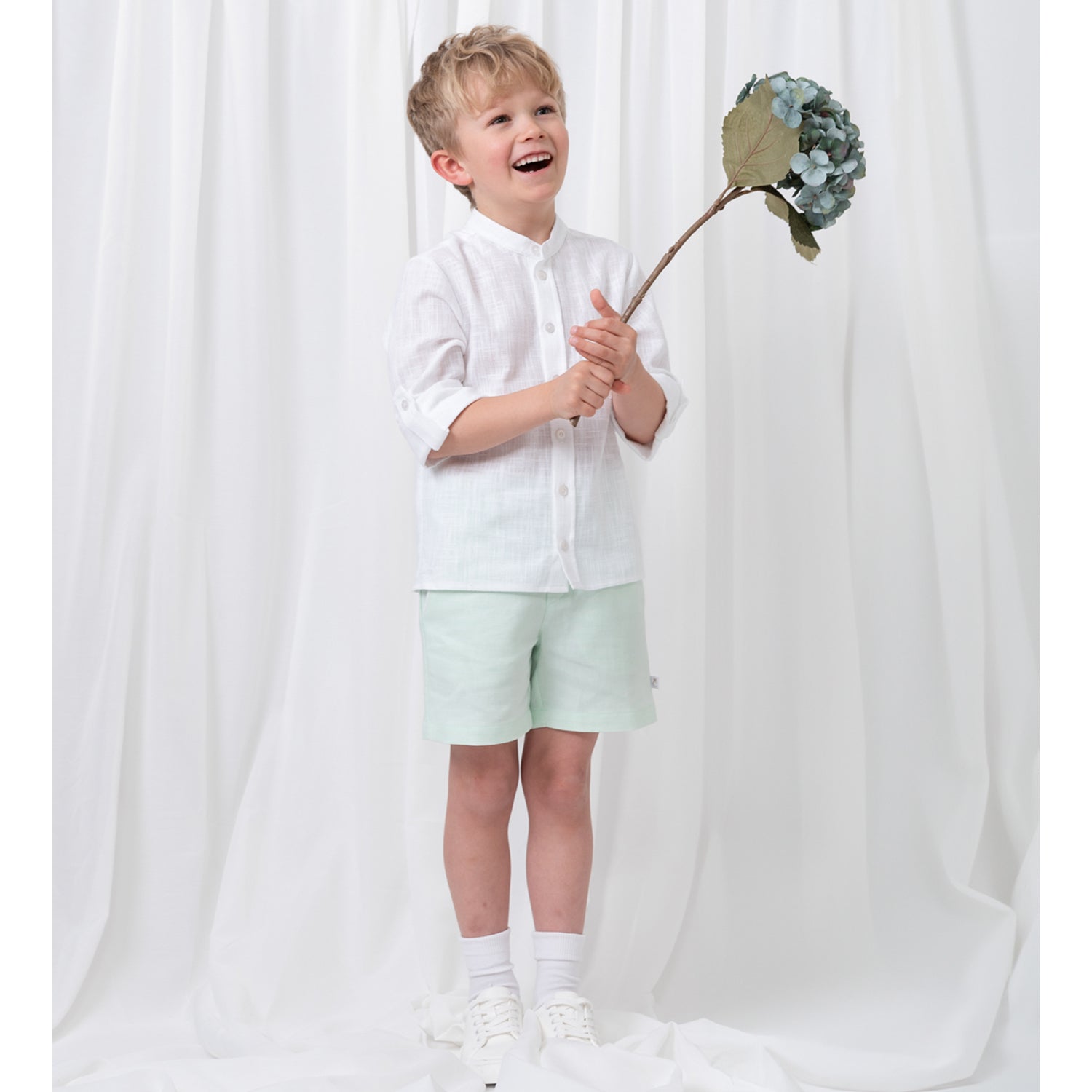 Mint Linen Short Set
