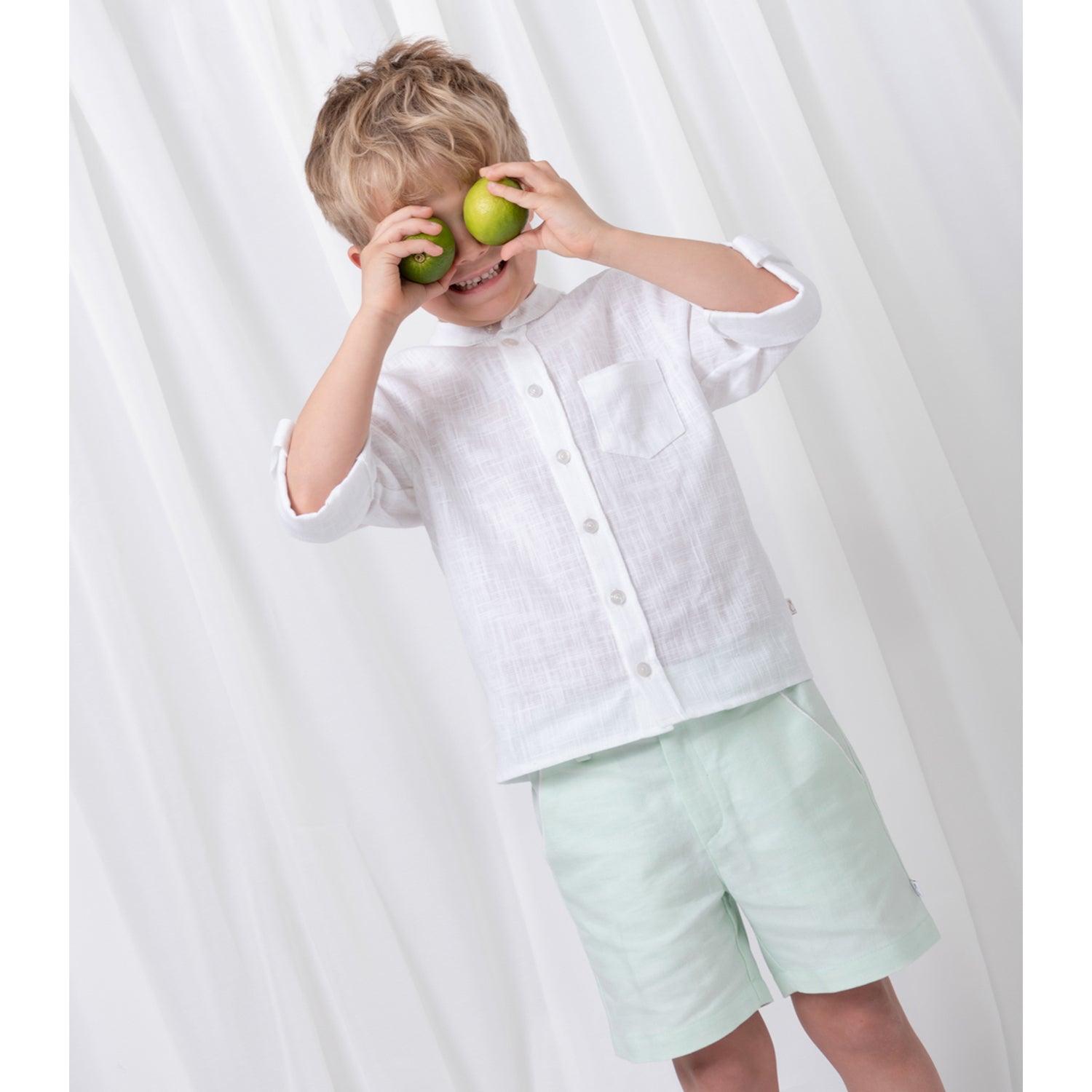 Mint Linen Short Set