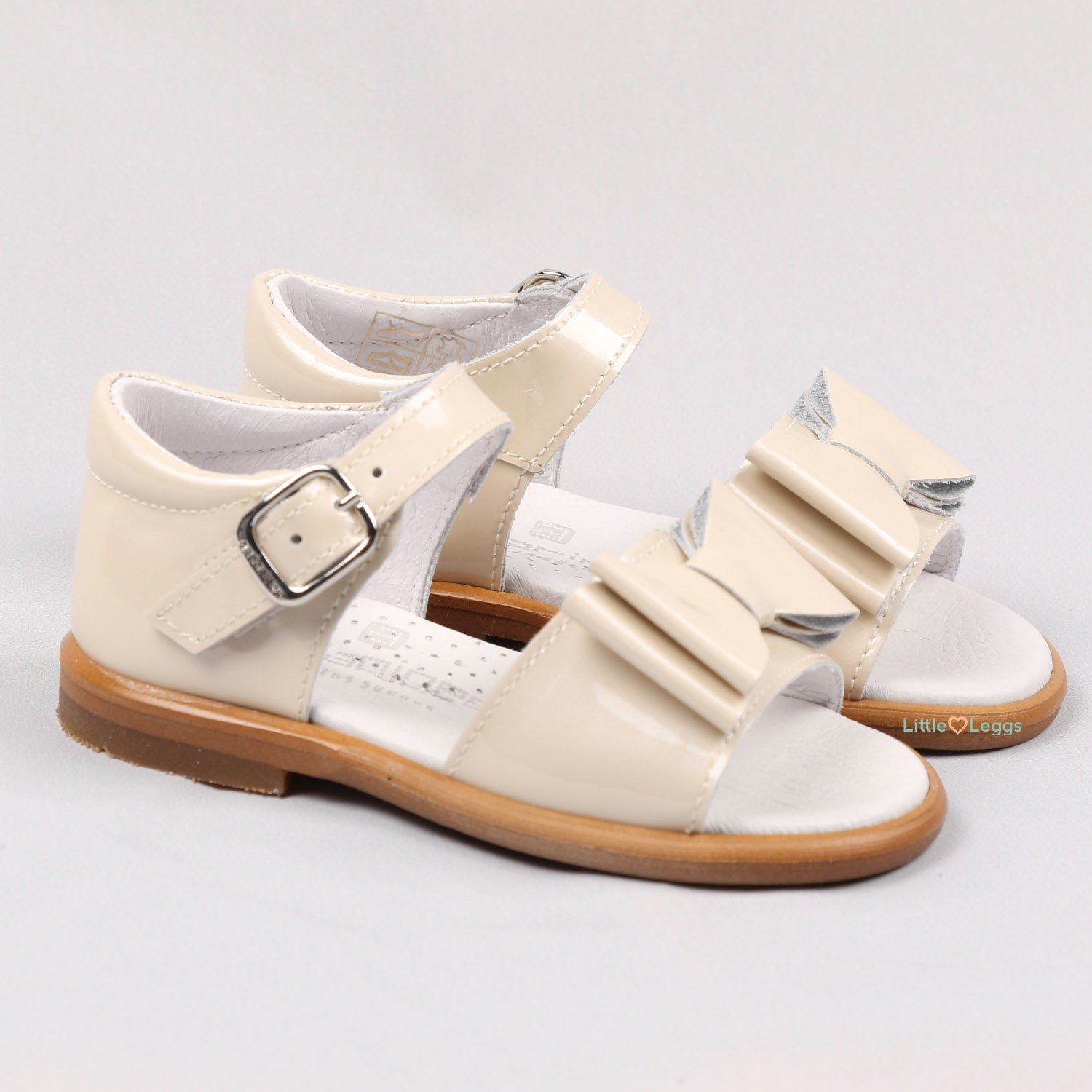 Beige Bow Closed Back Sandal