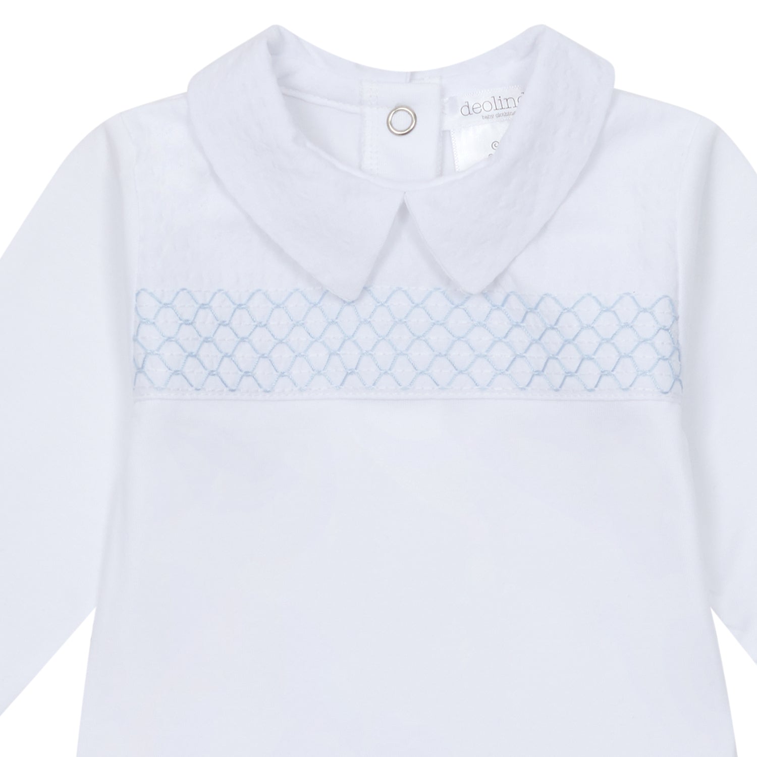 Blue Smocked Babygrow