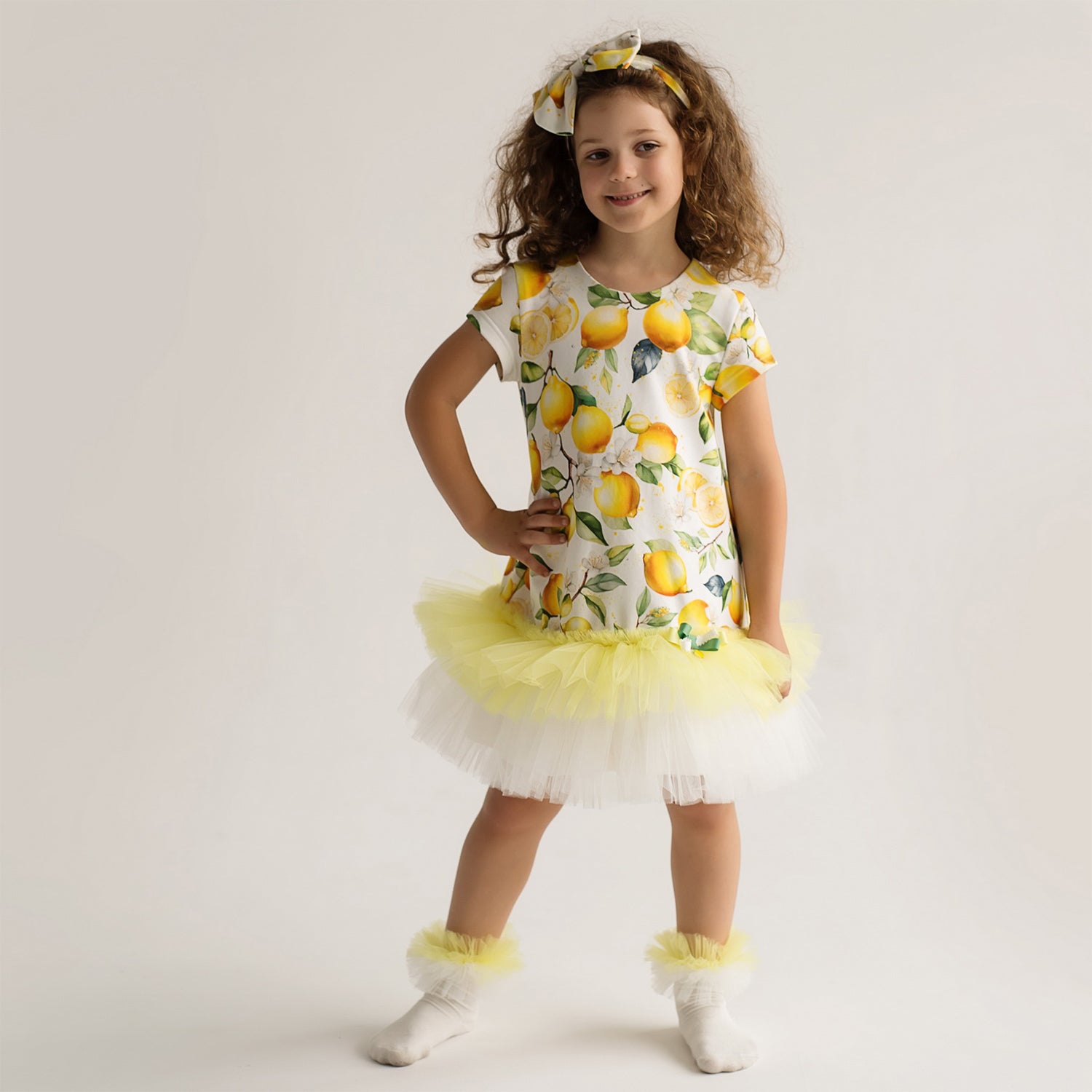 Lemon Tulle Socks