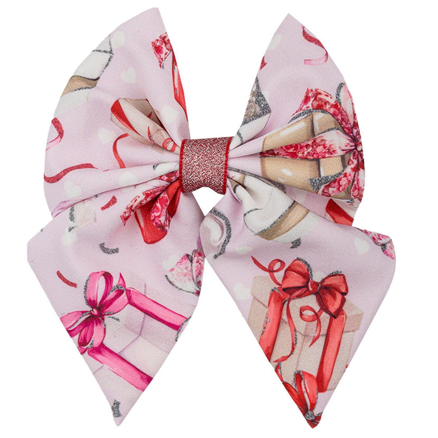 Present Print Bow Clip