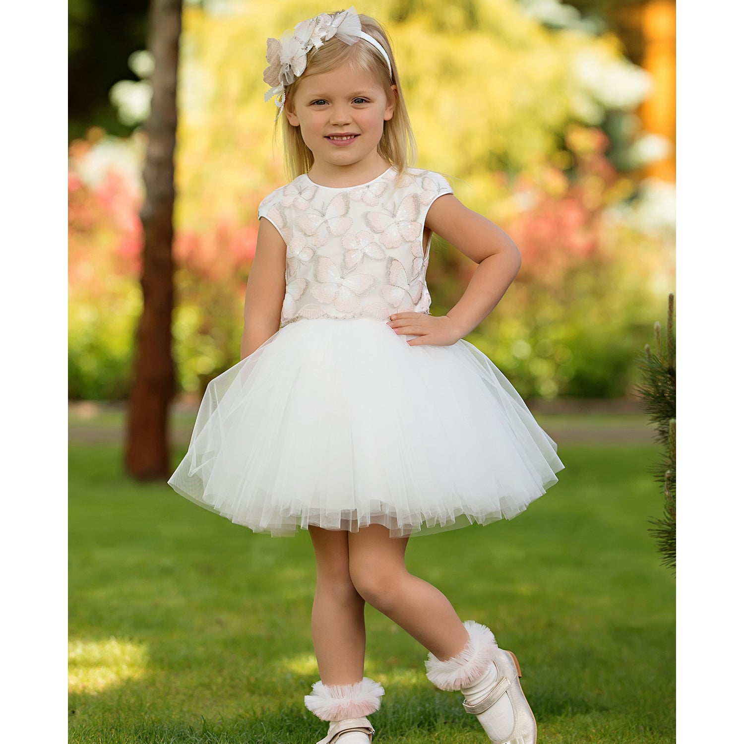 Butterfly Bodice Tulle Dress