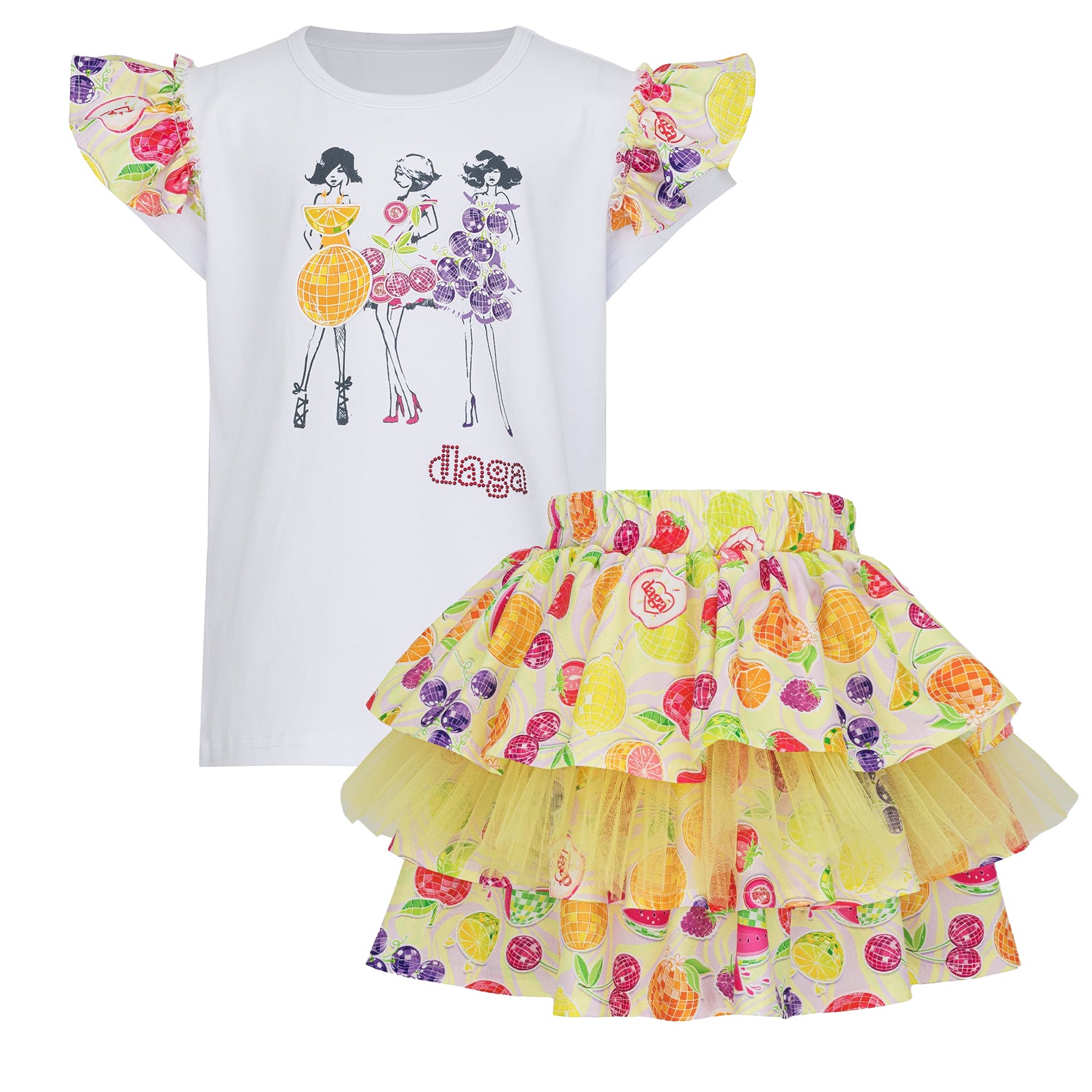 Tutti Frutti Print Skirt Set