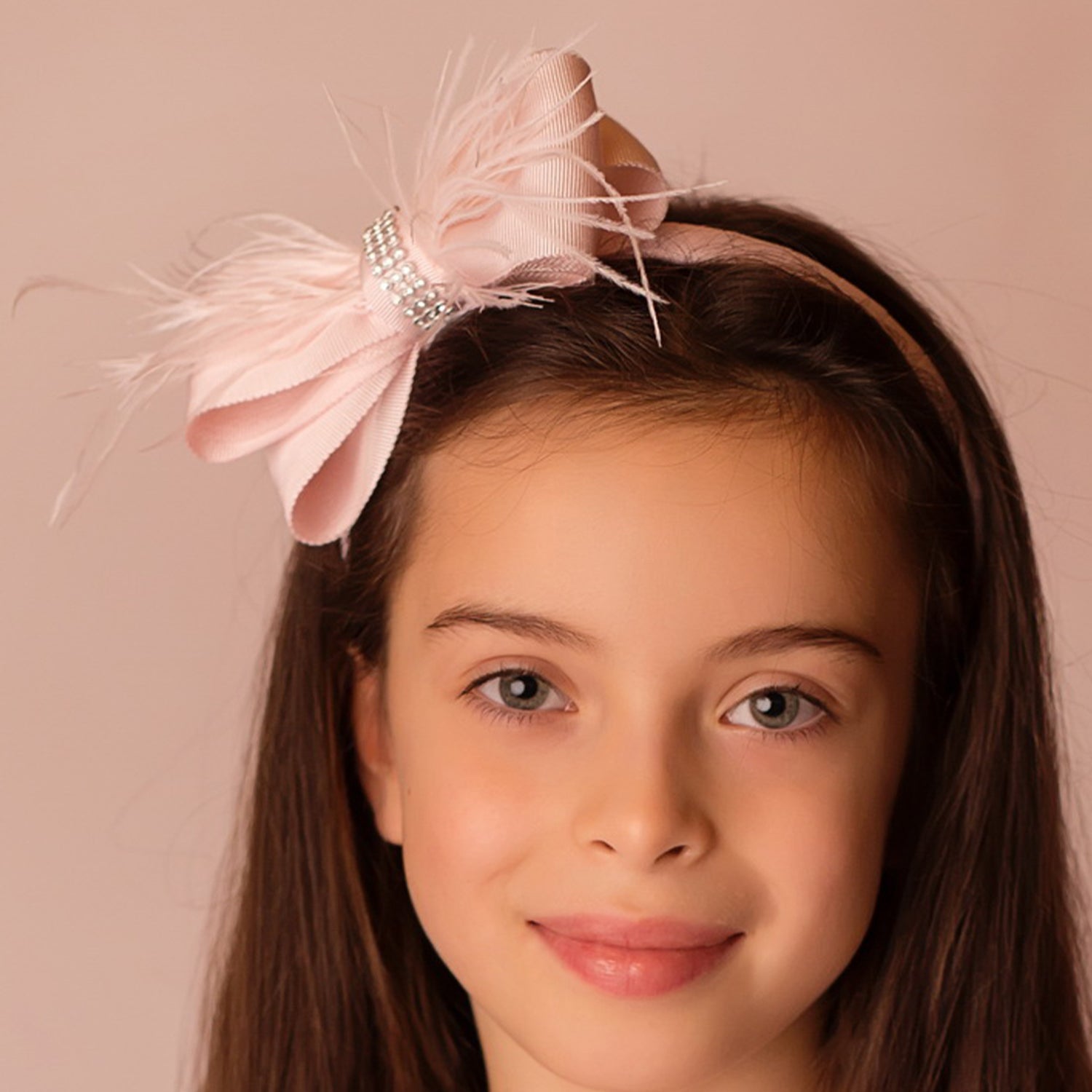 Pink Feather Alice Band