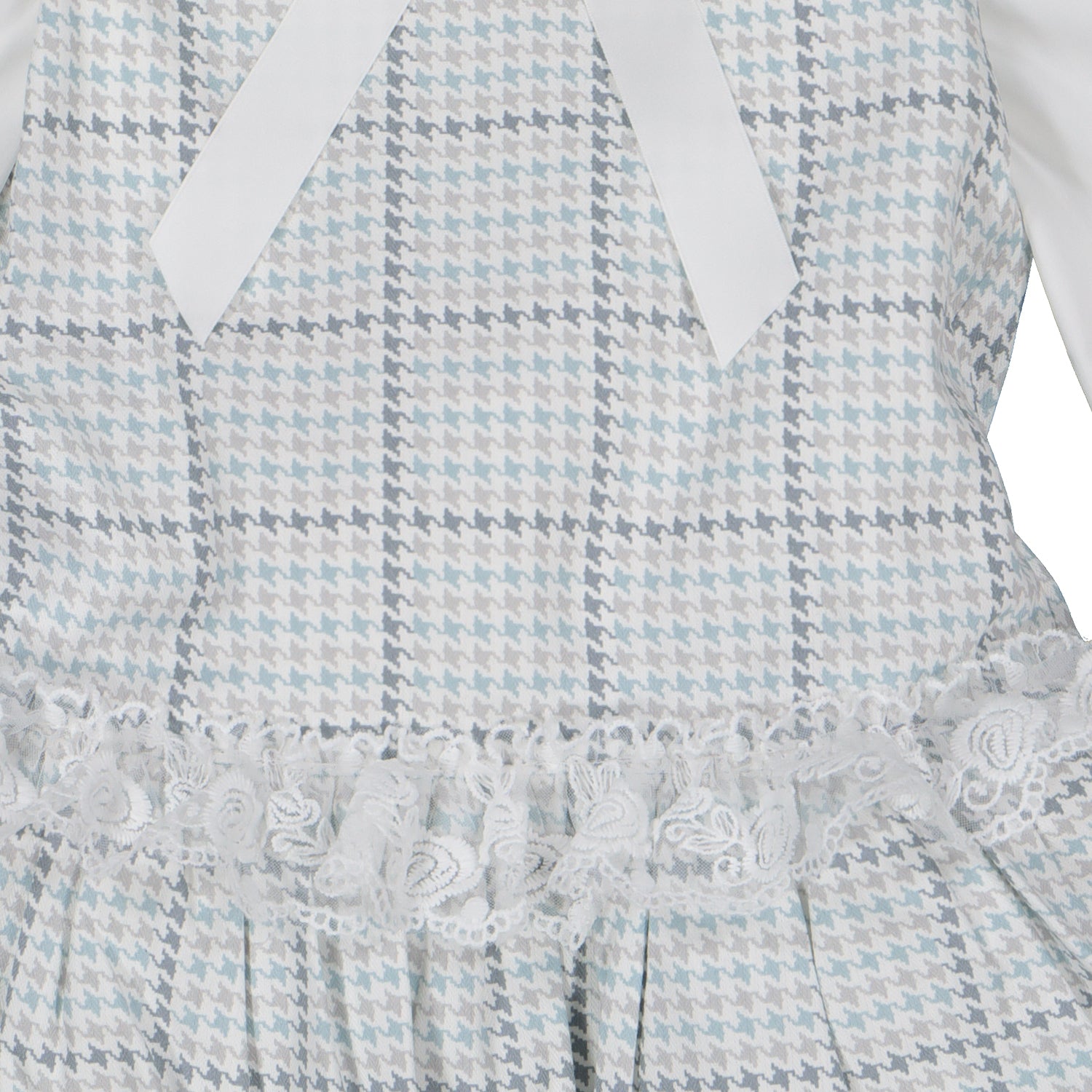 Grey Houndstooth Shirt & Dress Set