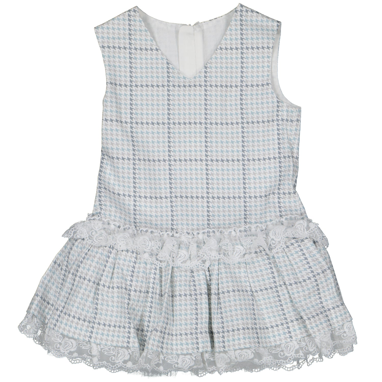 Grey Houndstooth Shirt & Dress Set