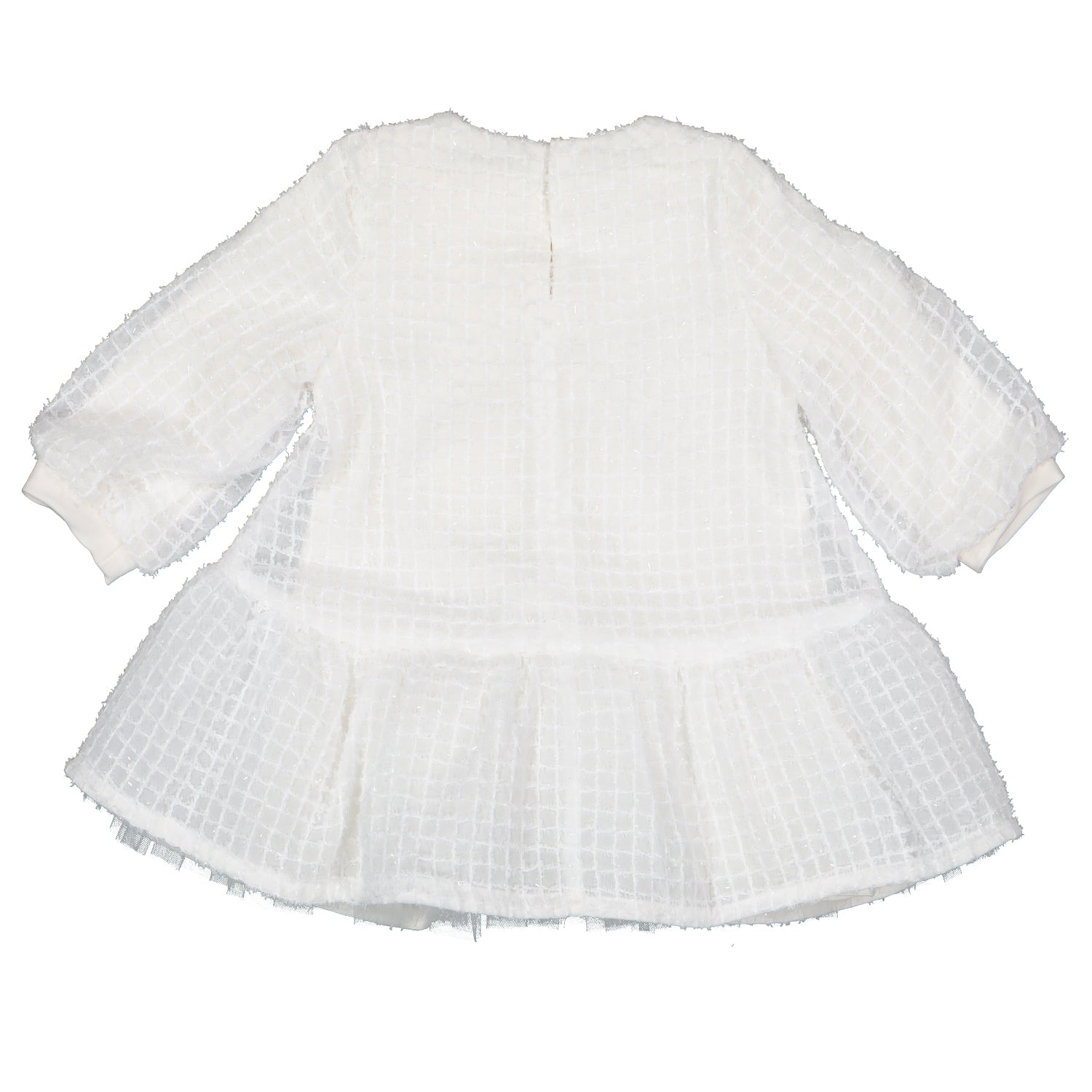 Ivory Square Patterned Dress