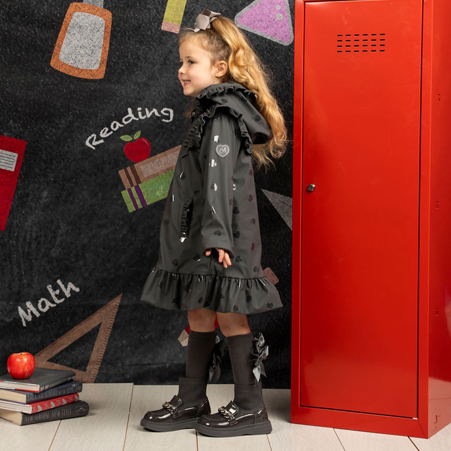 Dark Grey School Raincoat