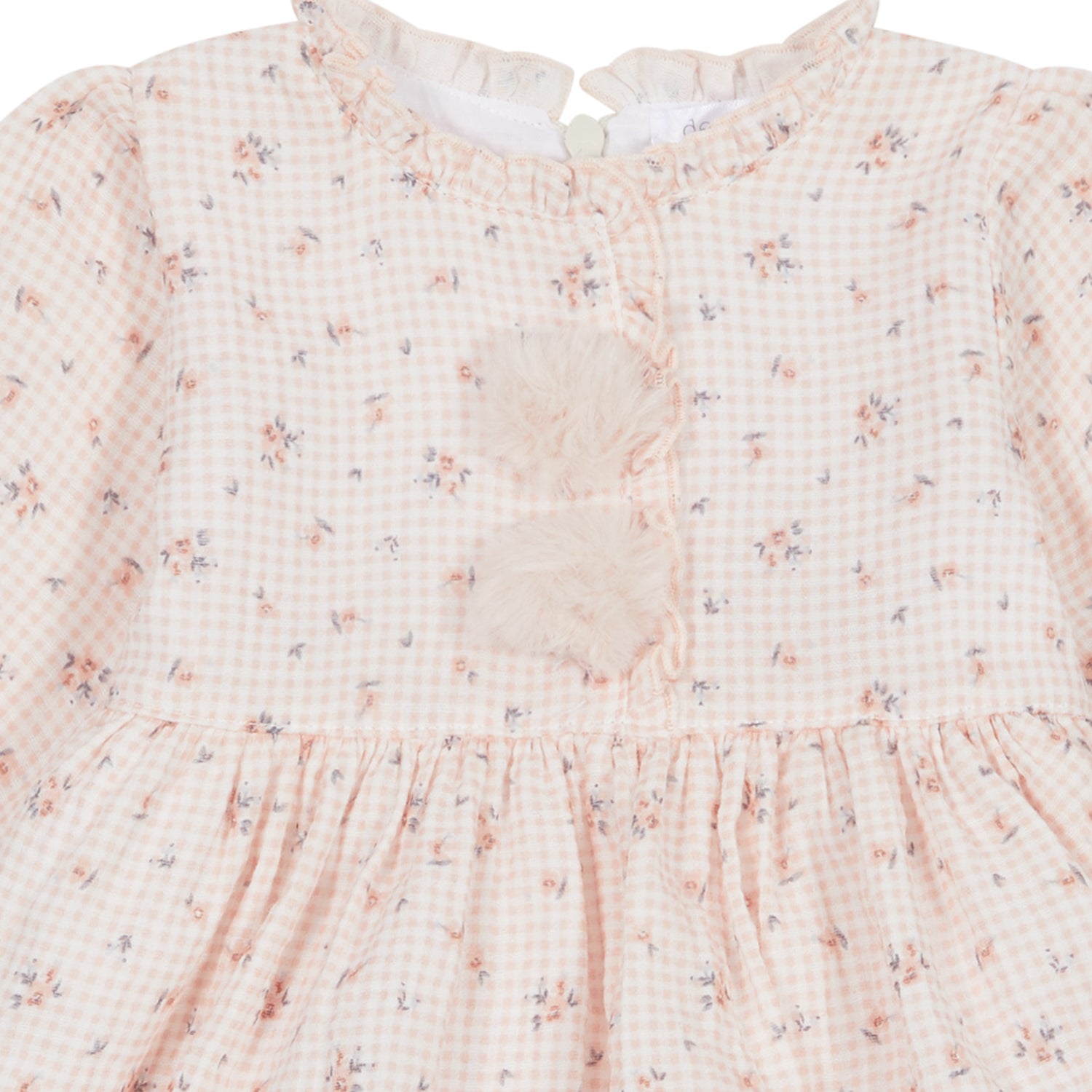Peach Floral Dress and Bloomers
