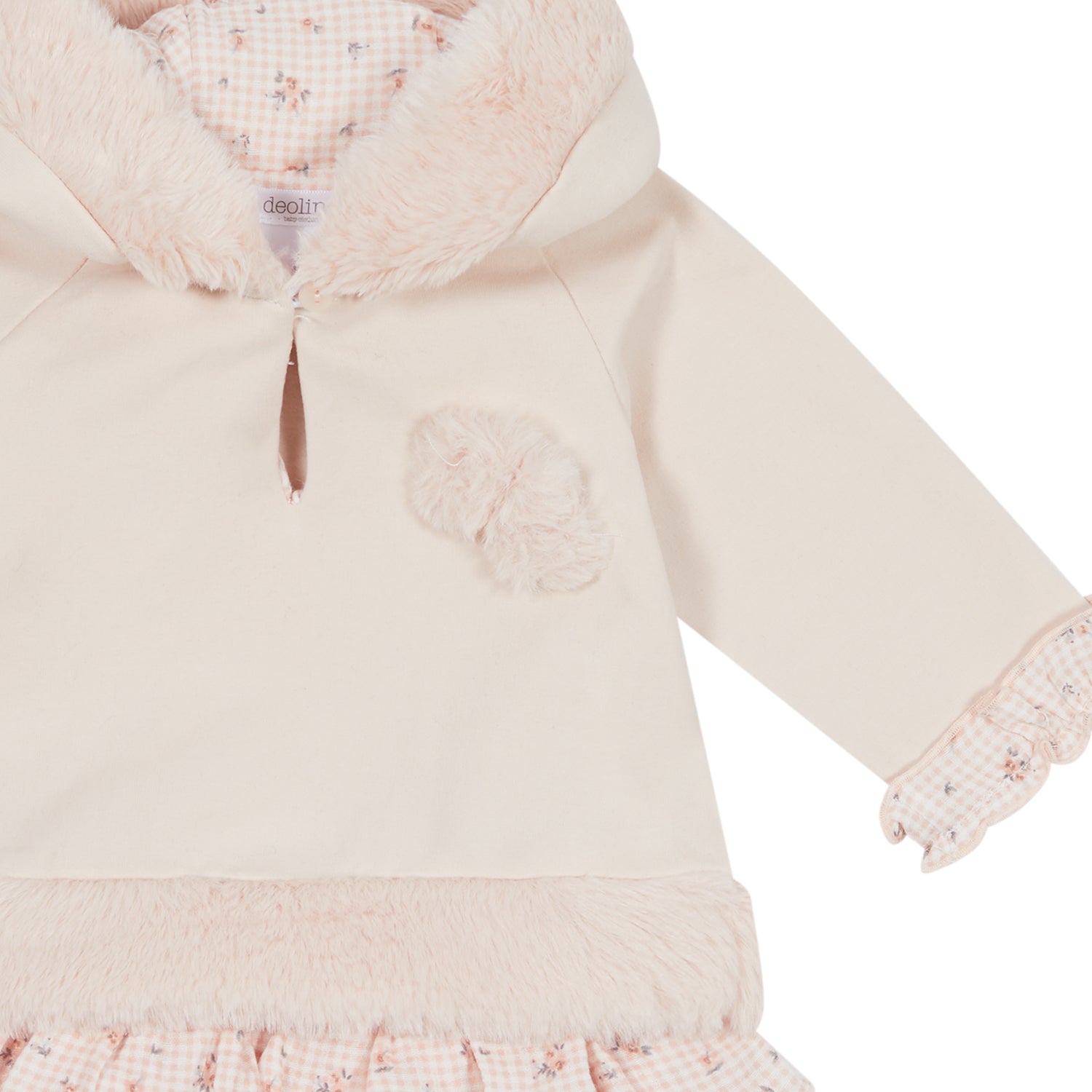 Peach Fur Trim Top and Bloomers
