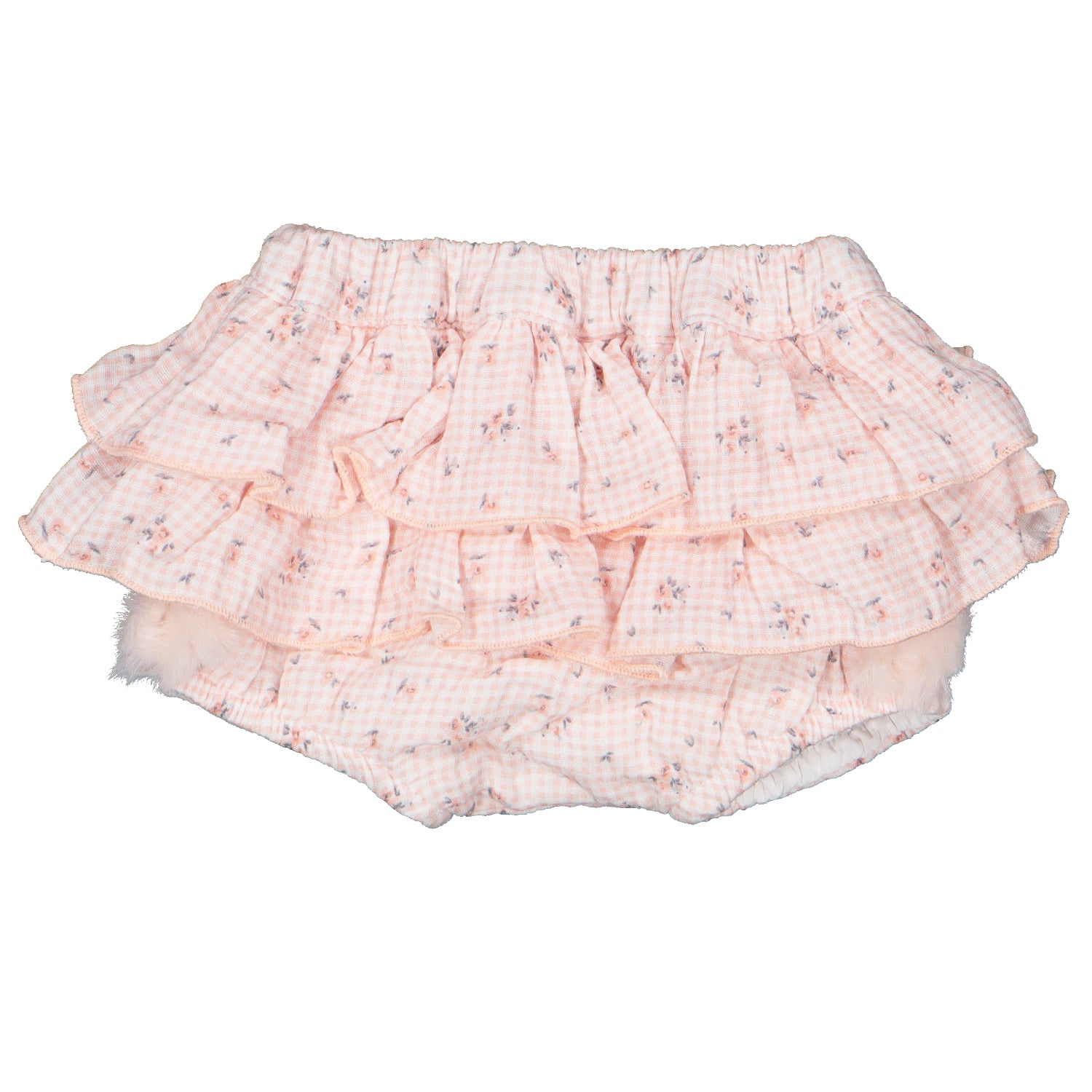 Peach Fur Trim Top and Bloomers