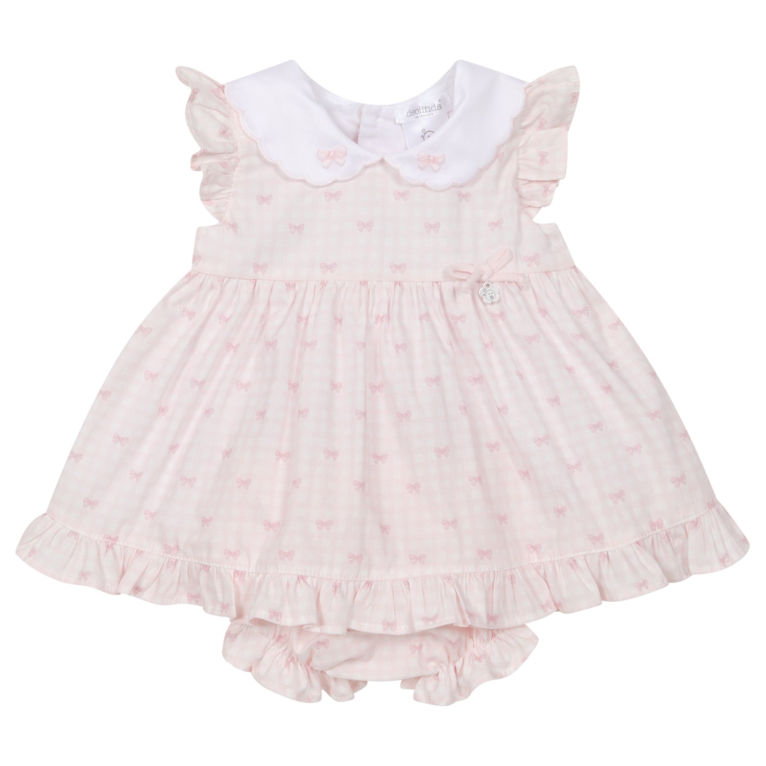 Pink Bow Dress & Bloomers