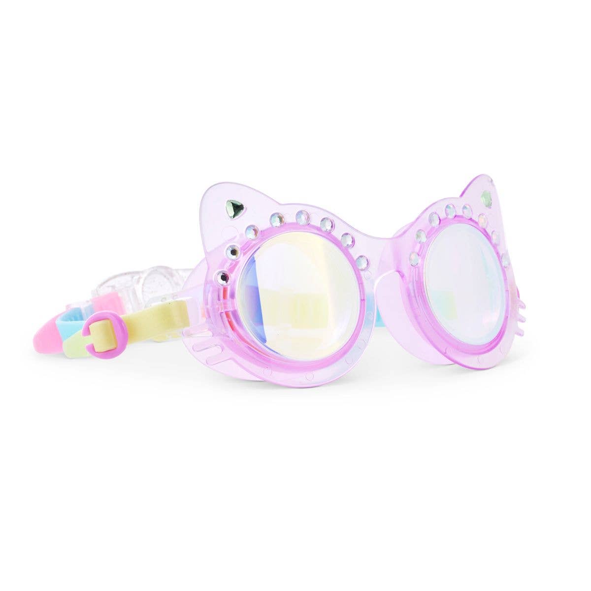 Lilac Frosted Cat Swim Goggles