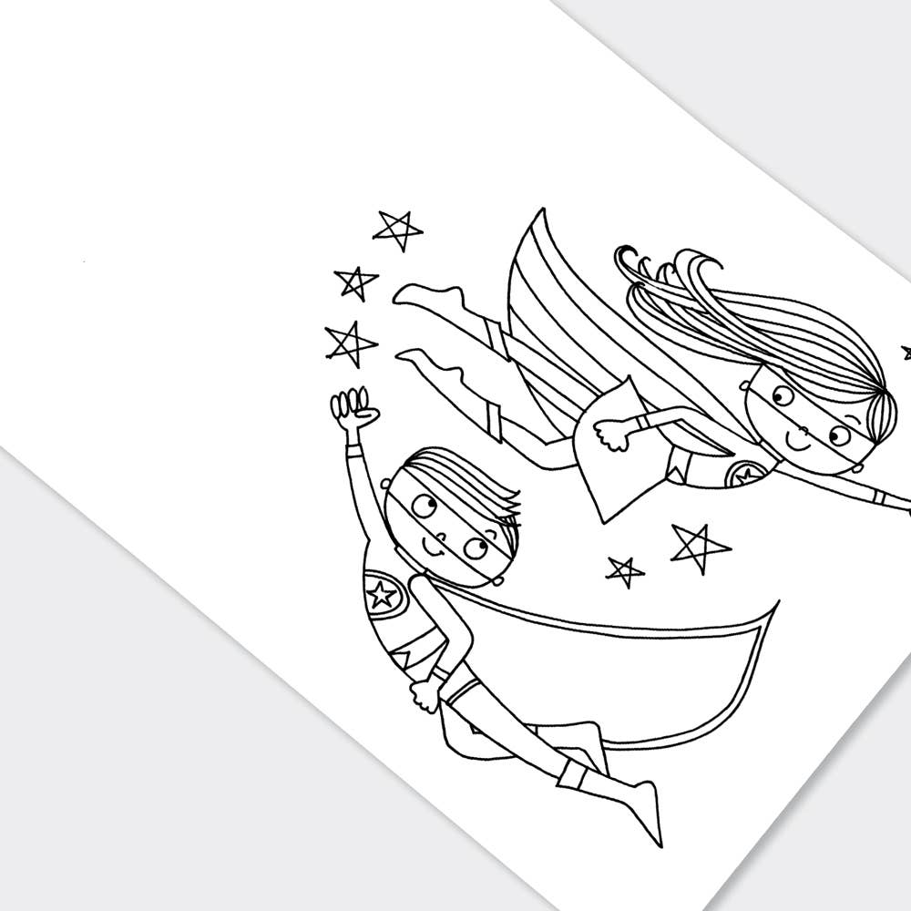 Children's Super Hero Colouring Book