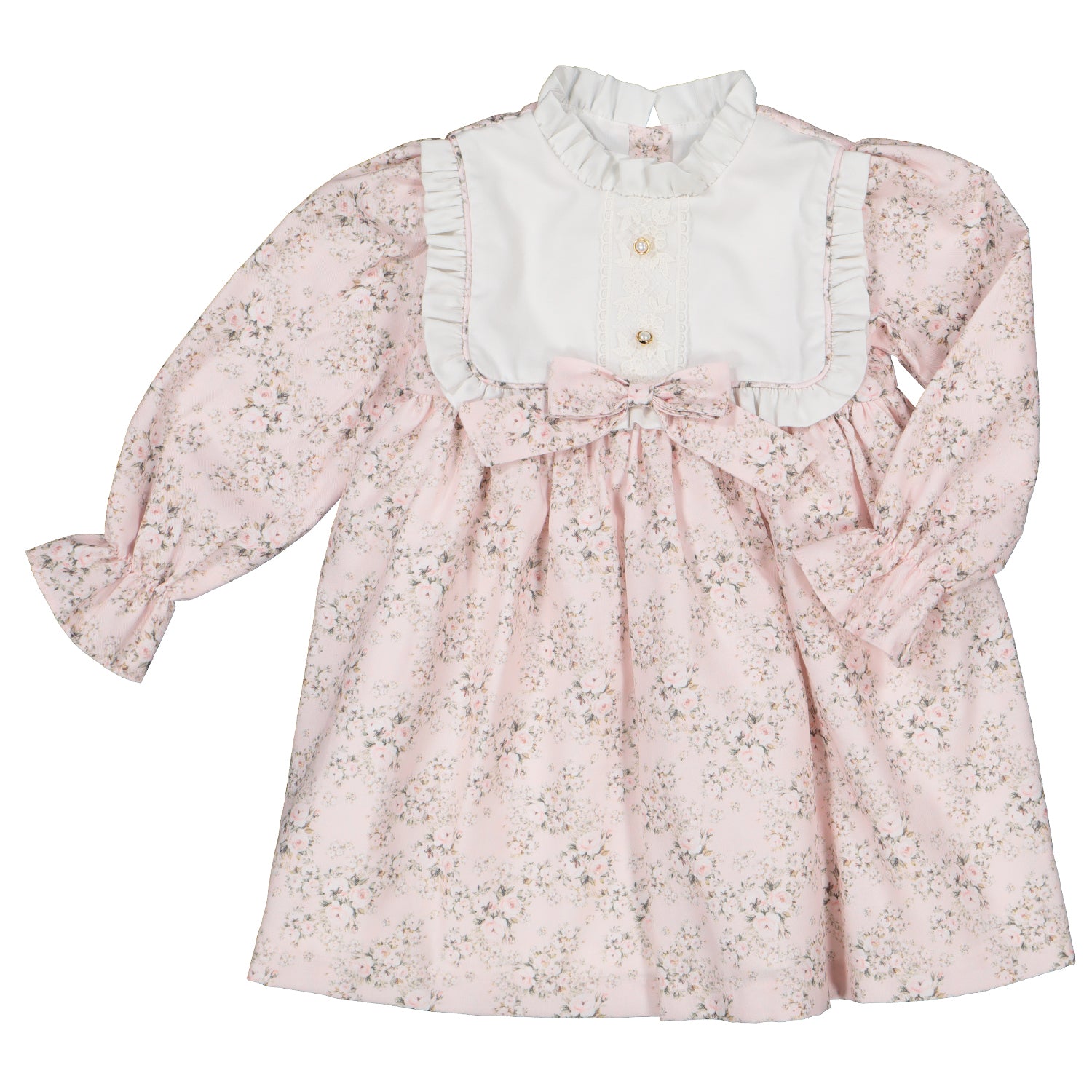 Pink Floral Print Dress