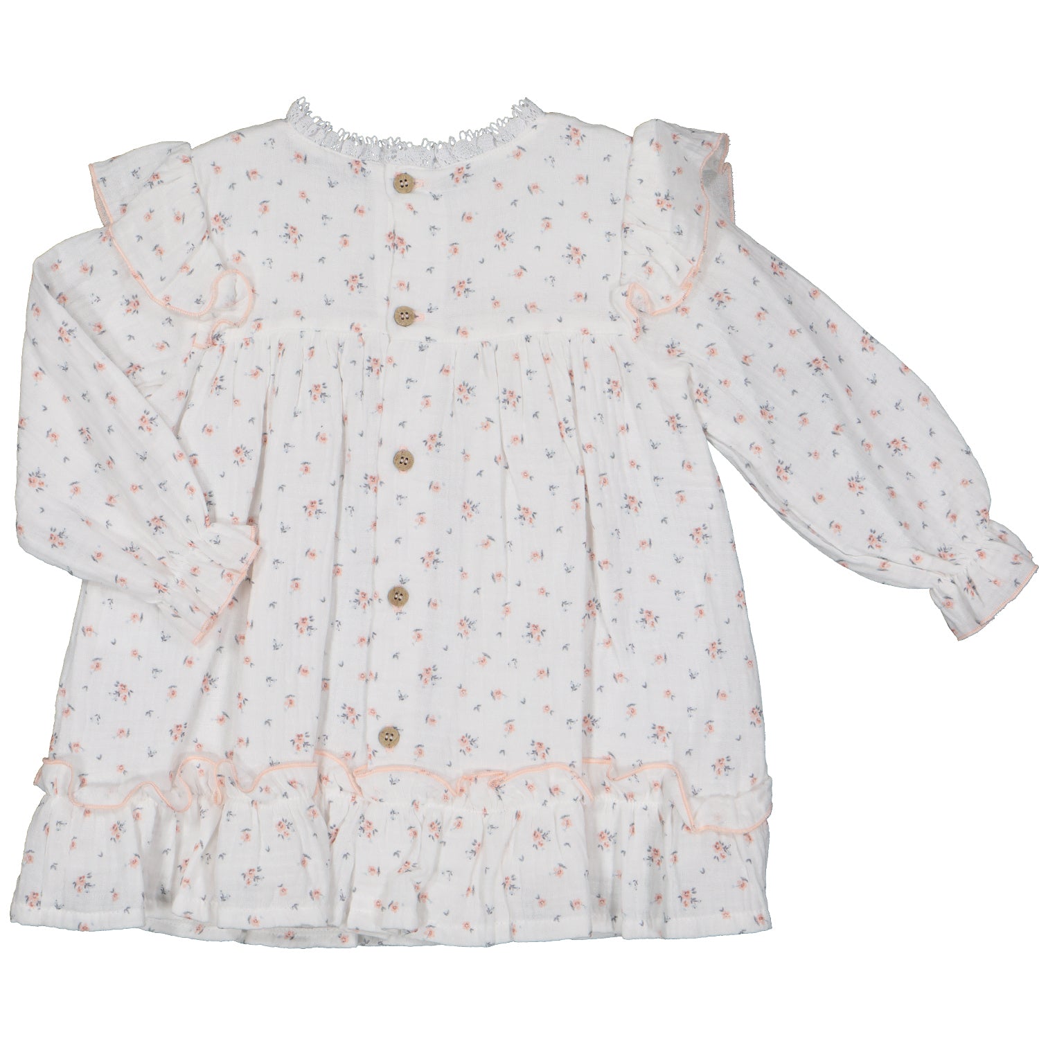 Ivory Floral Crepe Dress