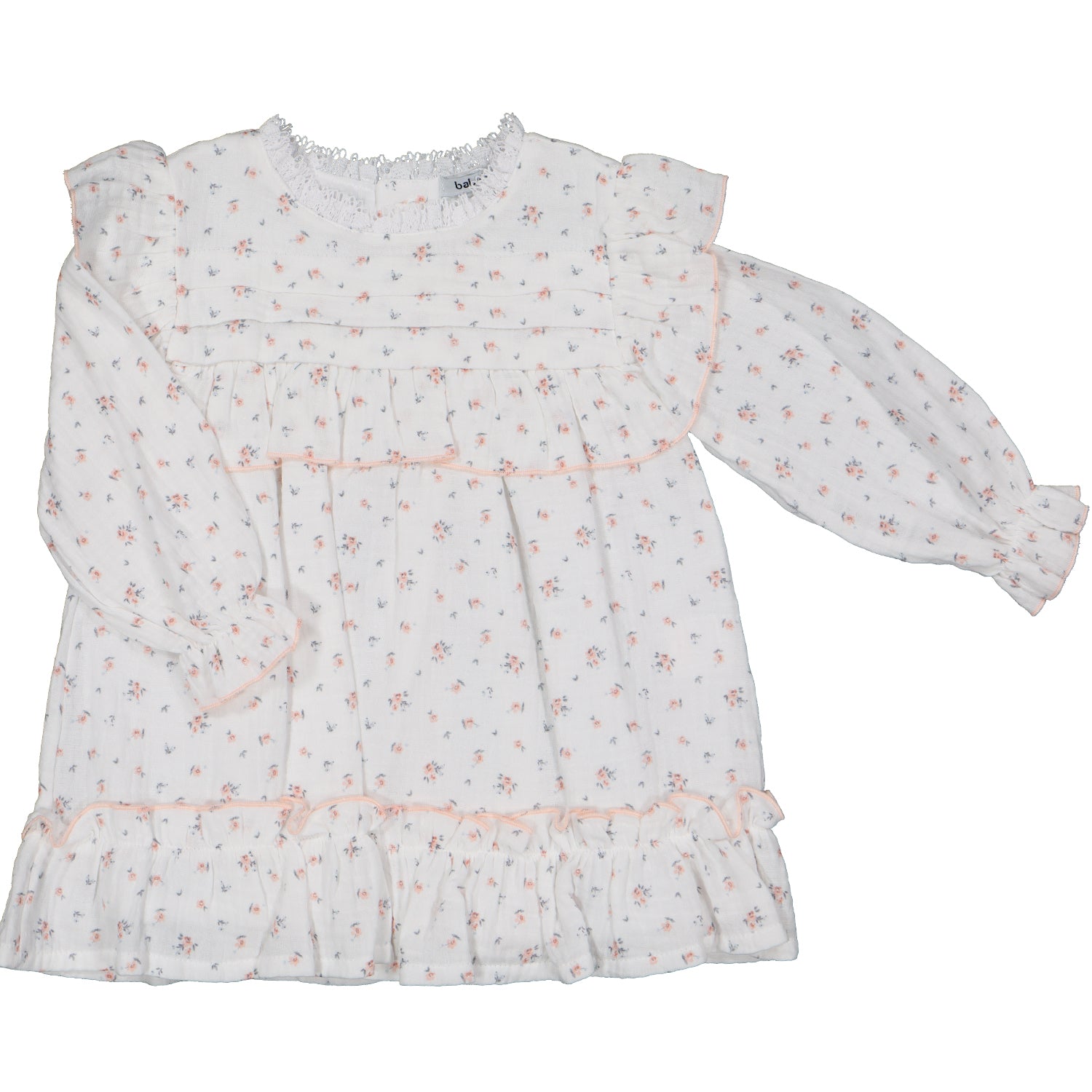 Ivory Floral Crepe Dress
