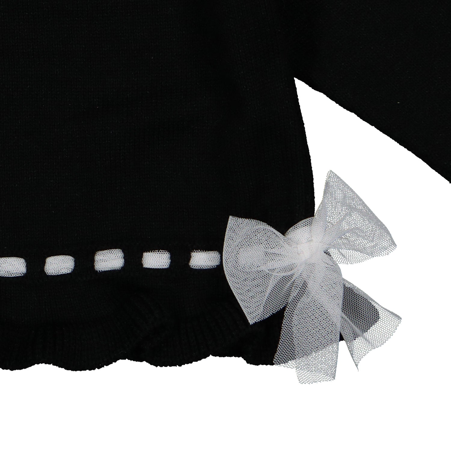 Black & Ivory Tulle Knitted Outfit