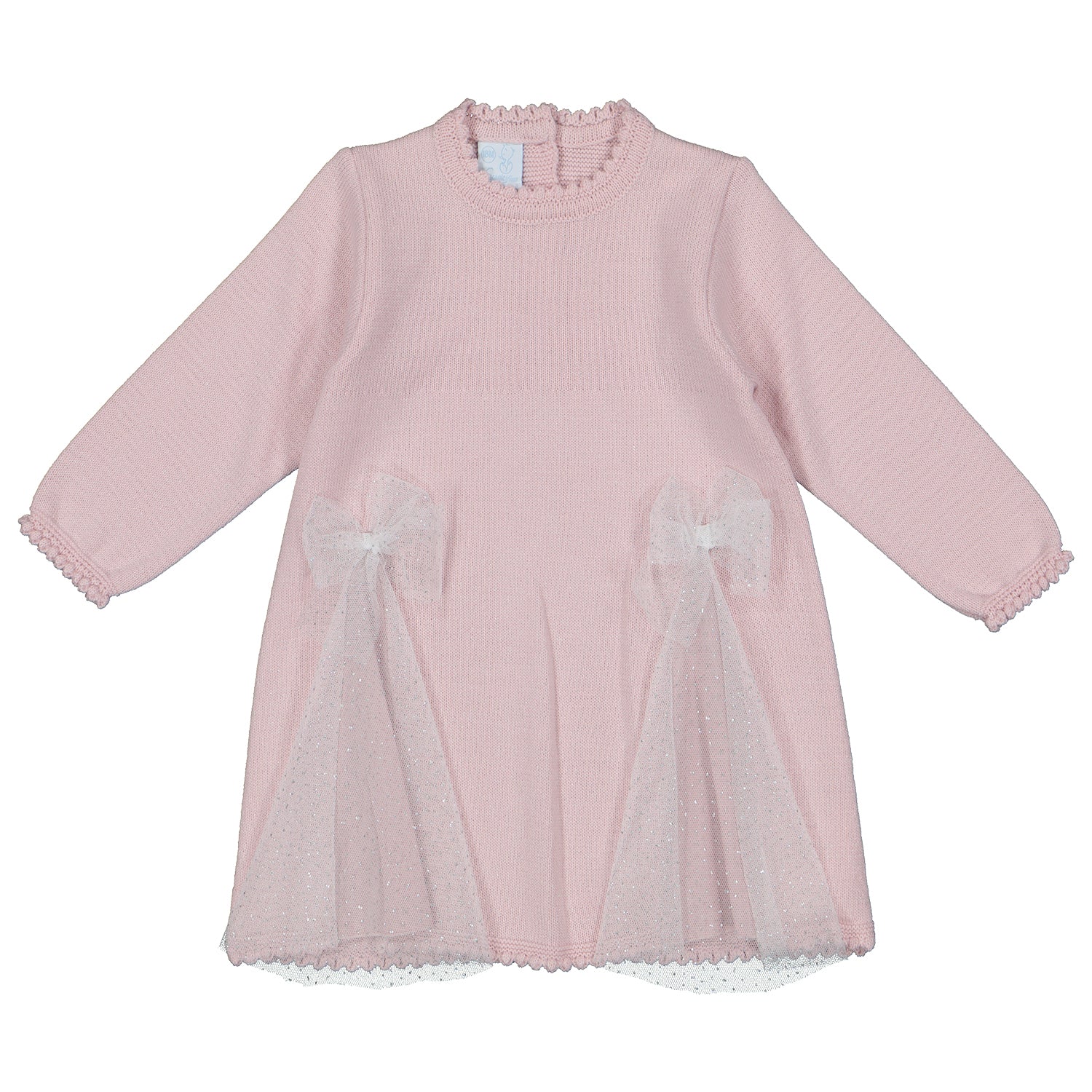 Pink Double Bow Tulle Dress