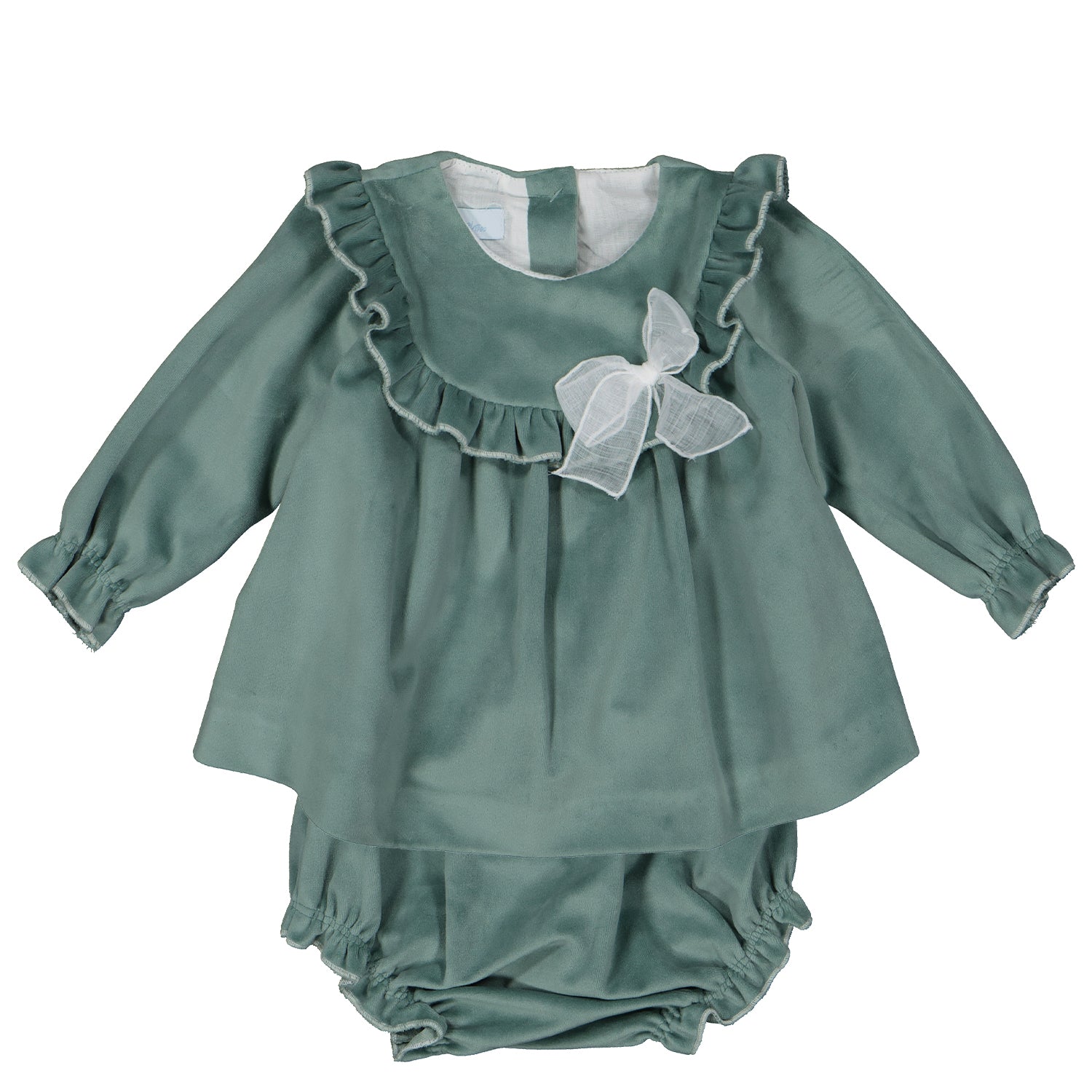 Sage Green Velvet Bloomer Set