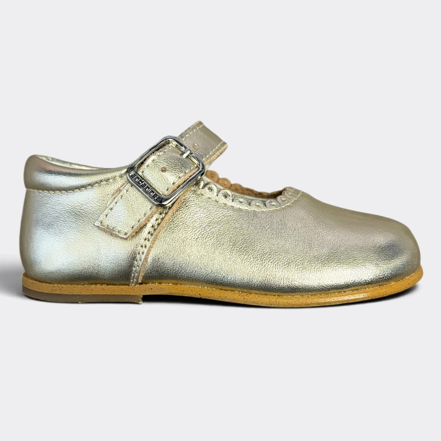 Champagne Leather Mary Jane Shoe