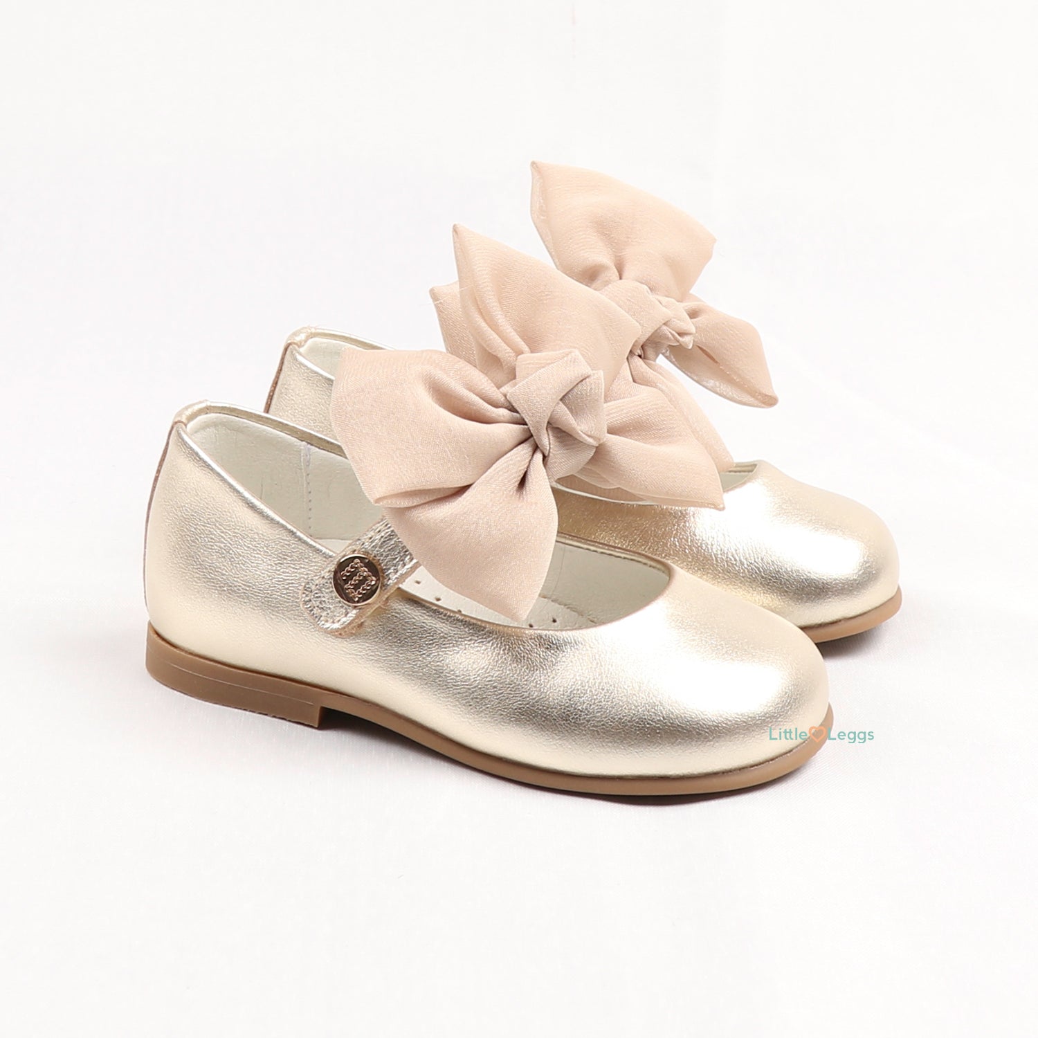 Gold Bow Mary Jane Shoe