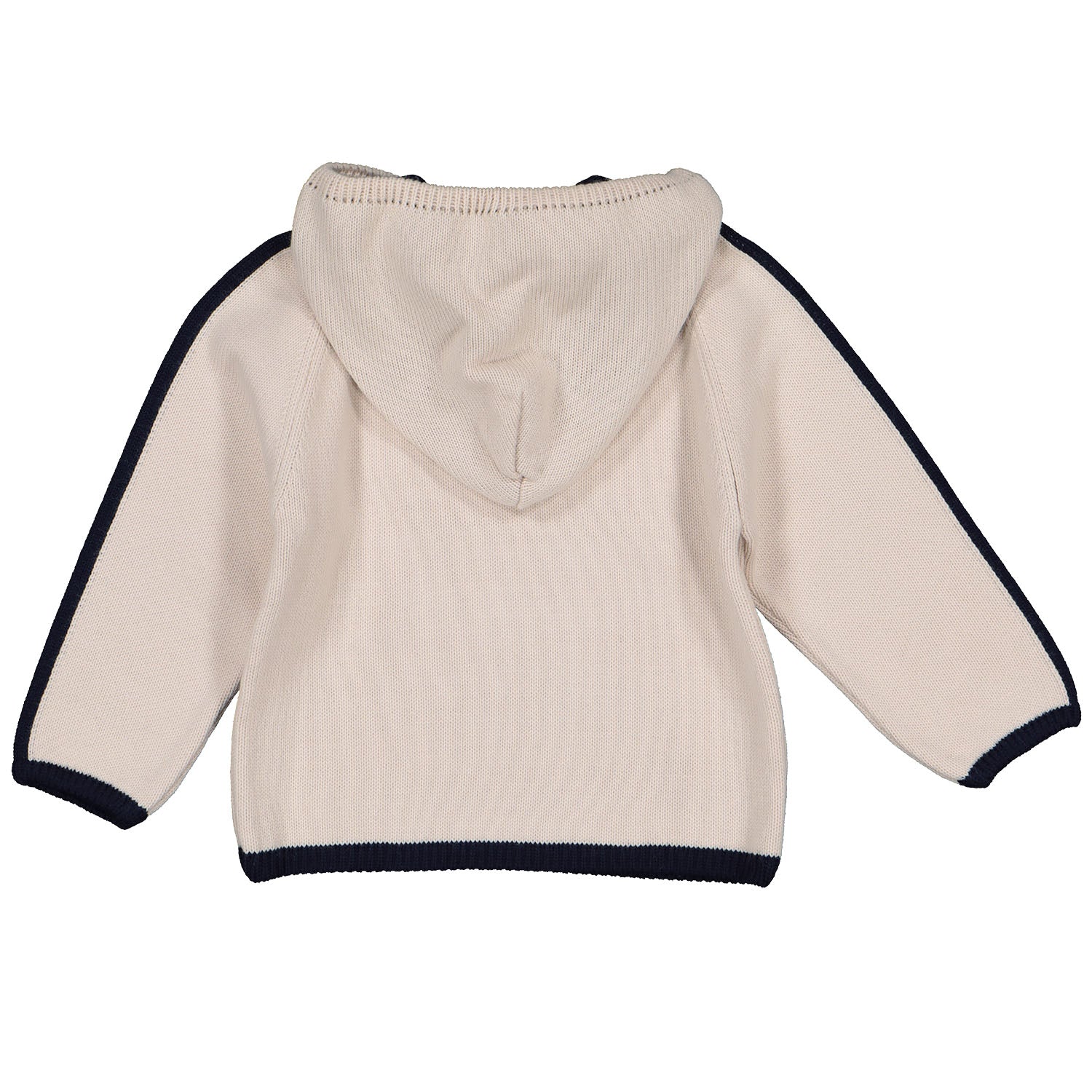 Sand & Navy Hooded Knit Outfit