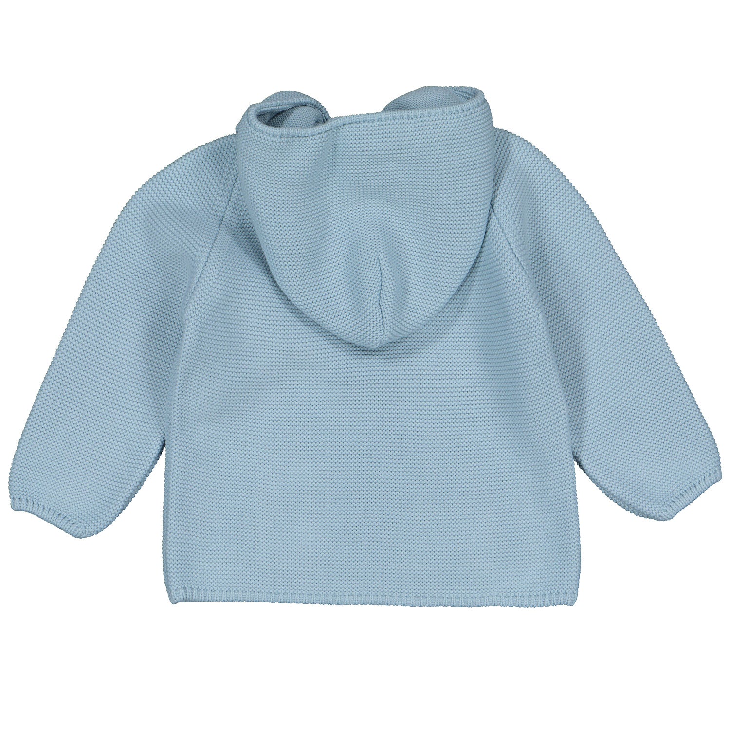 Blue Hooded Knit Outfit