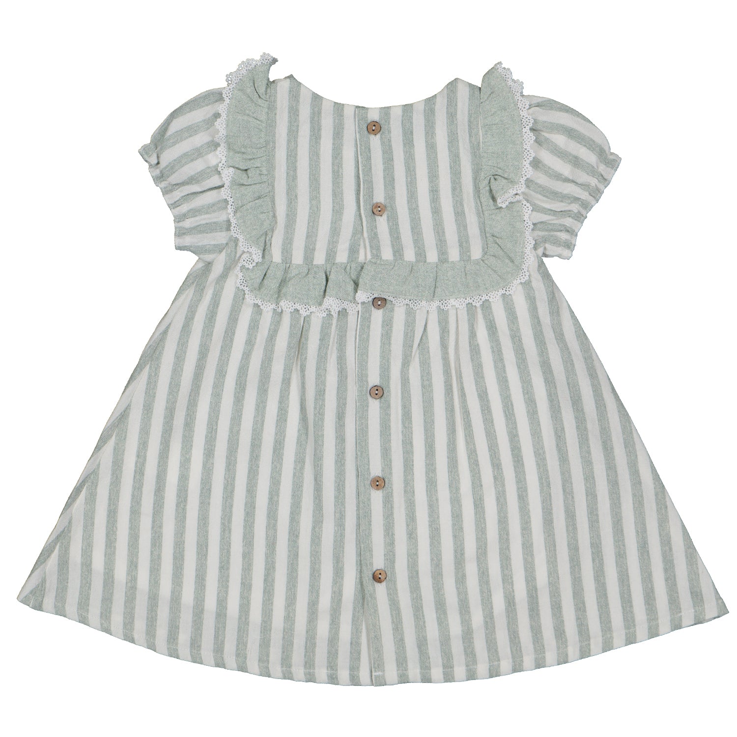 Green Stripe Linen Dress