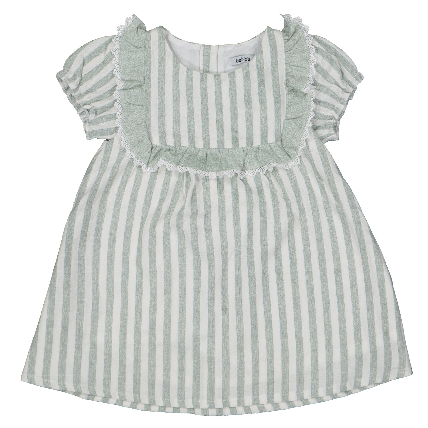 Green Stripe Linen Dress