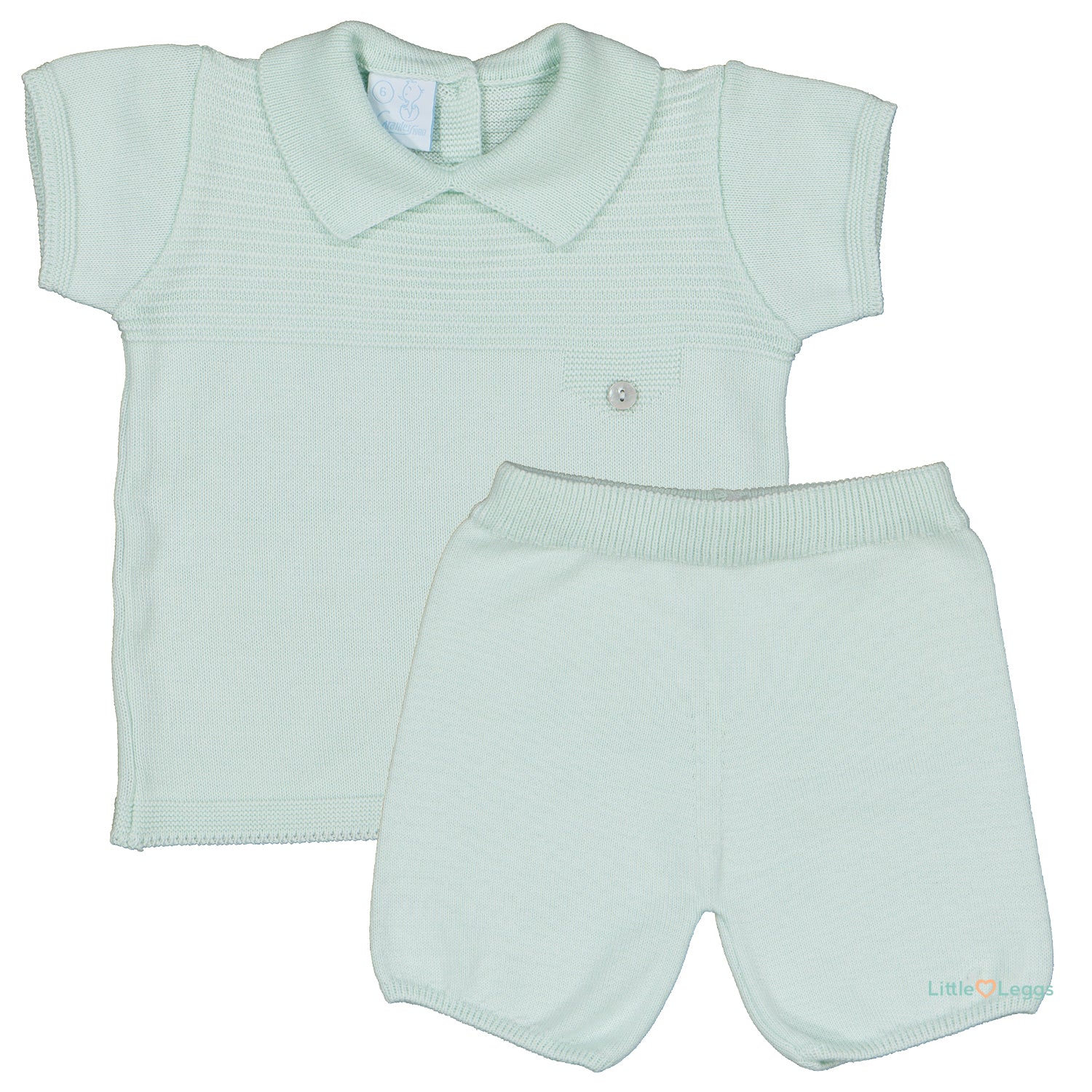 Mint Green Polo Short Set