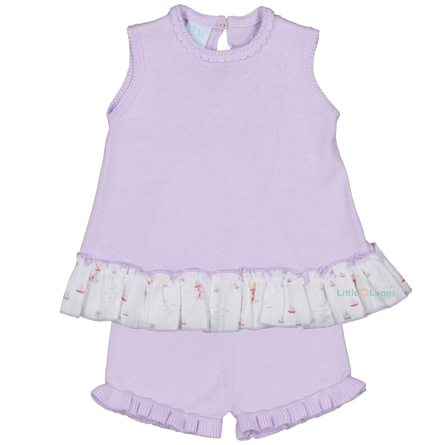 Lilac Boat Trim Short Set