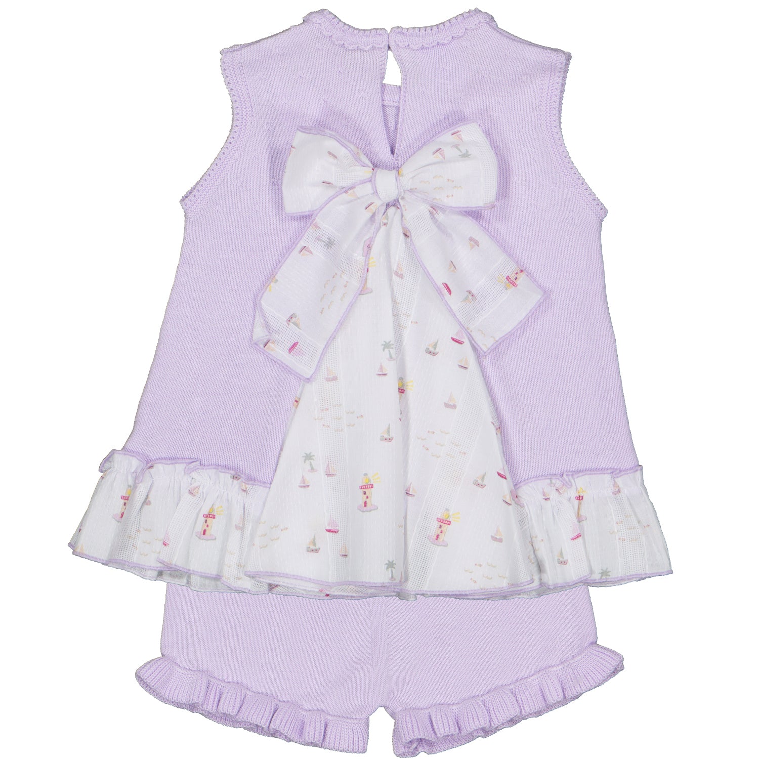 Lilac Boat Trim Short Set