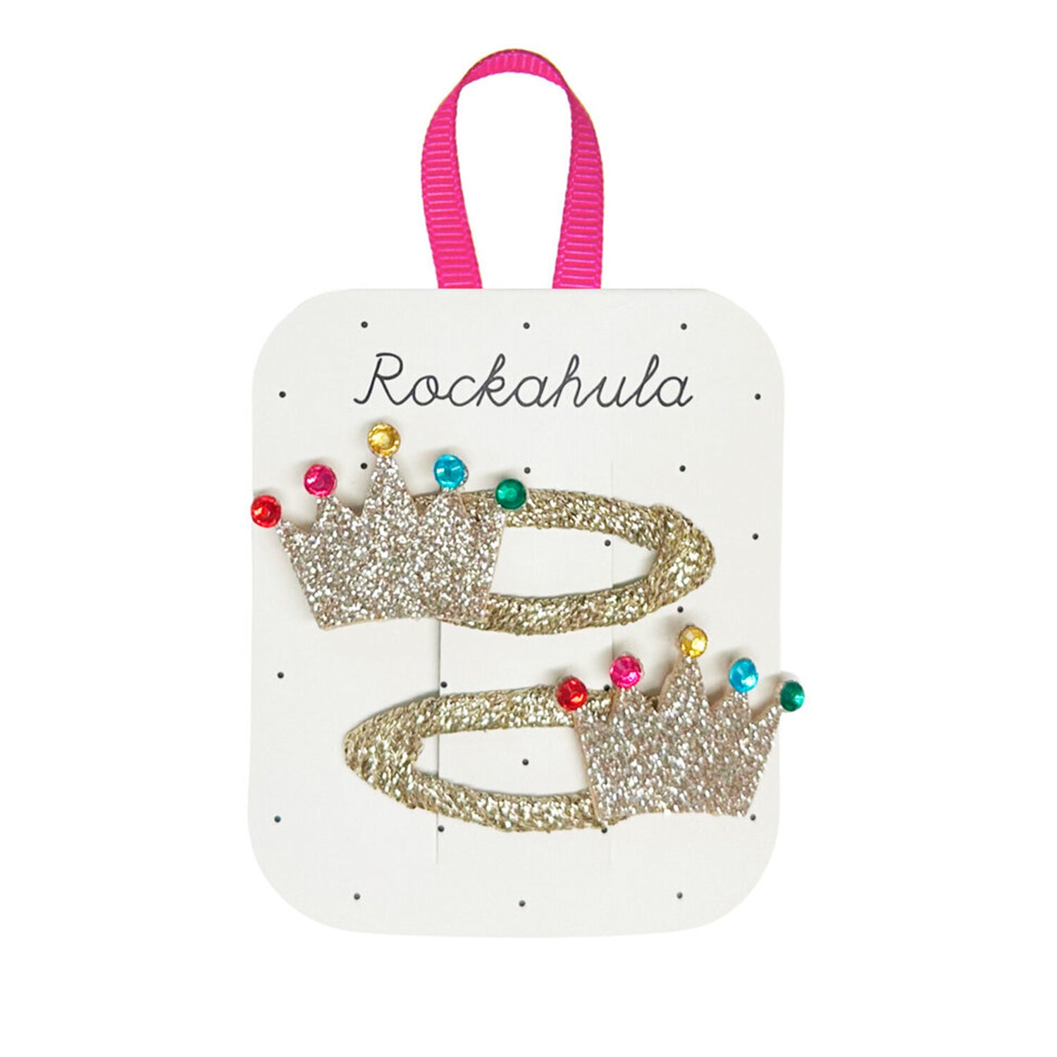 Glitter Crown Clips