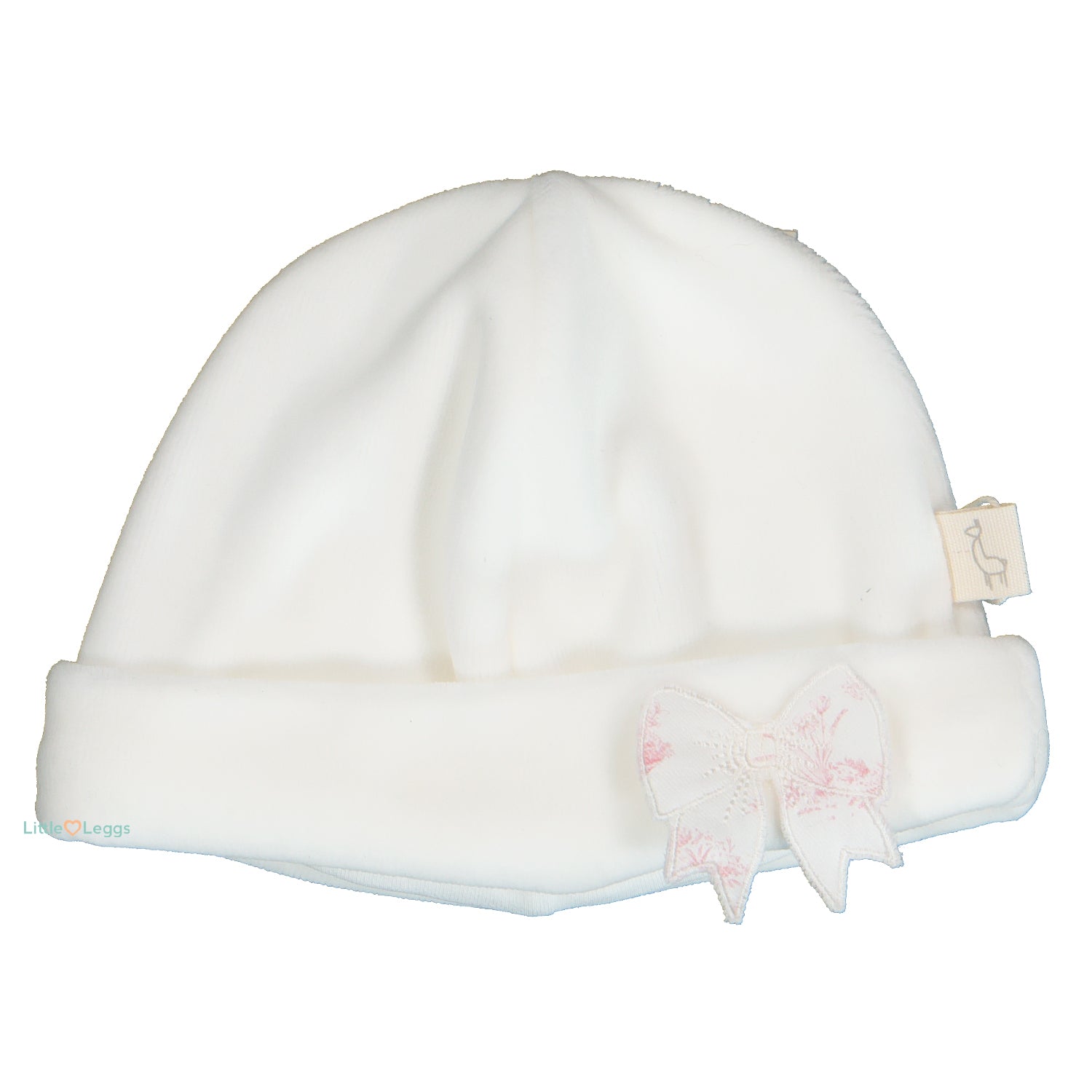 Ivory Velour Toile De Jouy Bow Hat