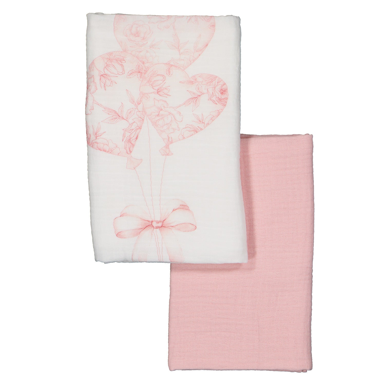 Hearts Muslin - 2 Pack
