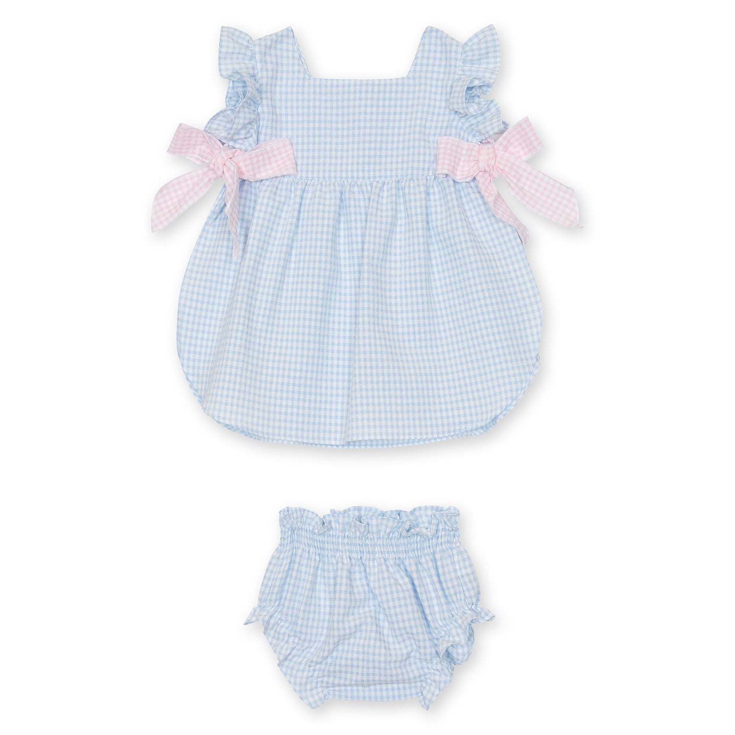 Blue & Pink Check Bloomer Set
