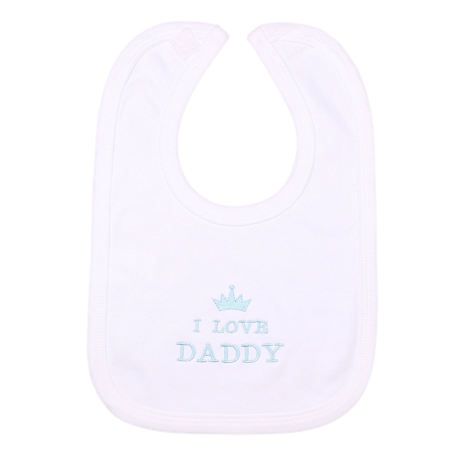 Blue I Love Daddy Bib