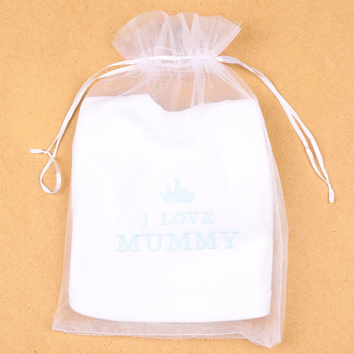 Blue I Love Mummy Bib
