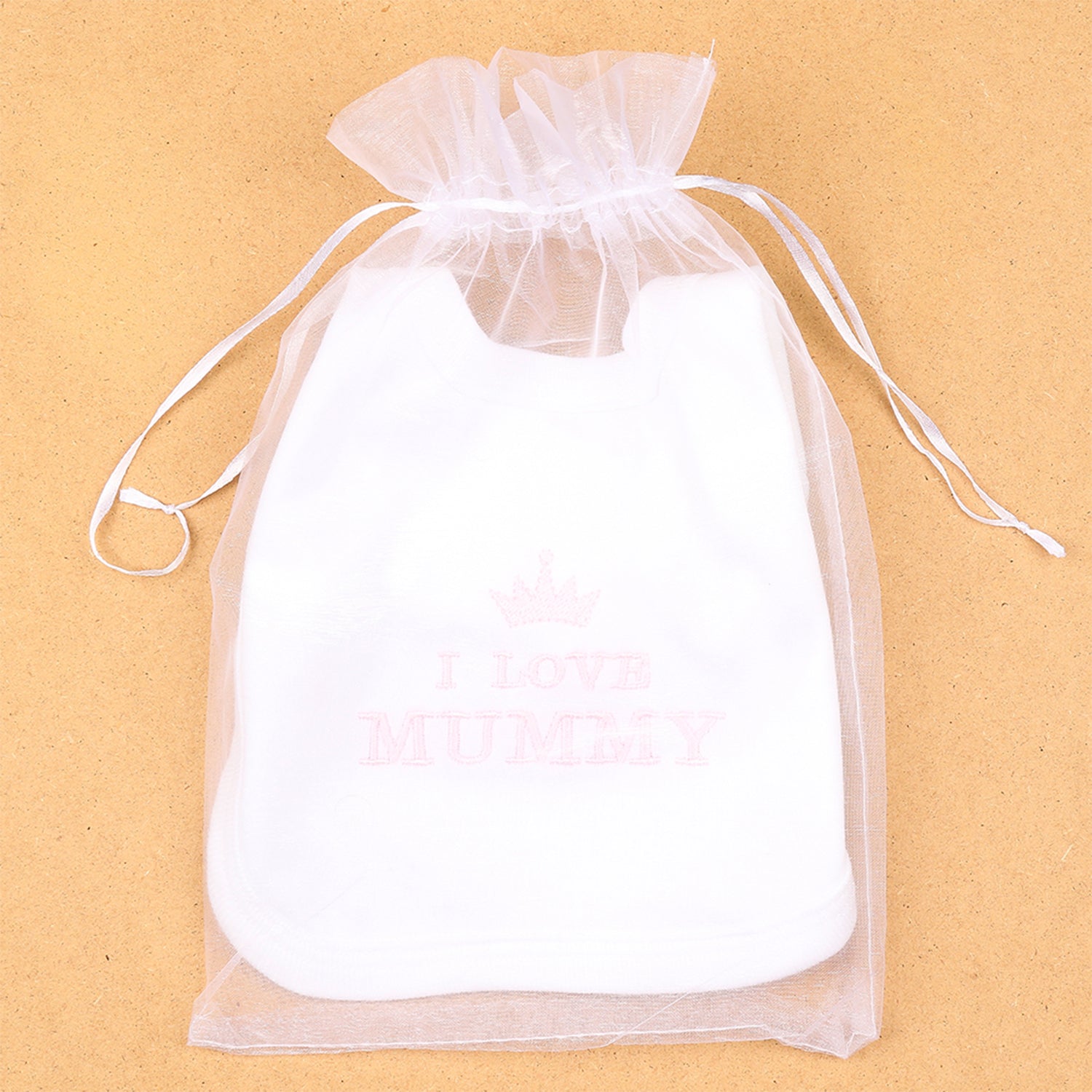 Pink I Love Mummy Bib
