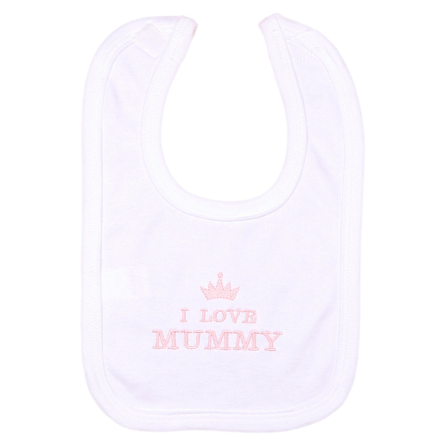 Pink I Love Mummy Bib