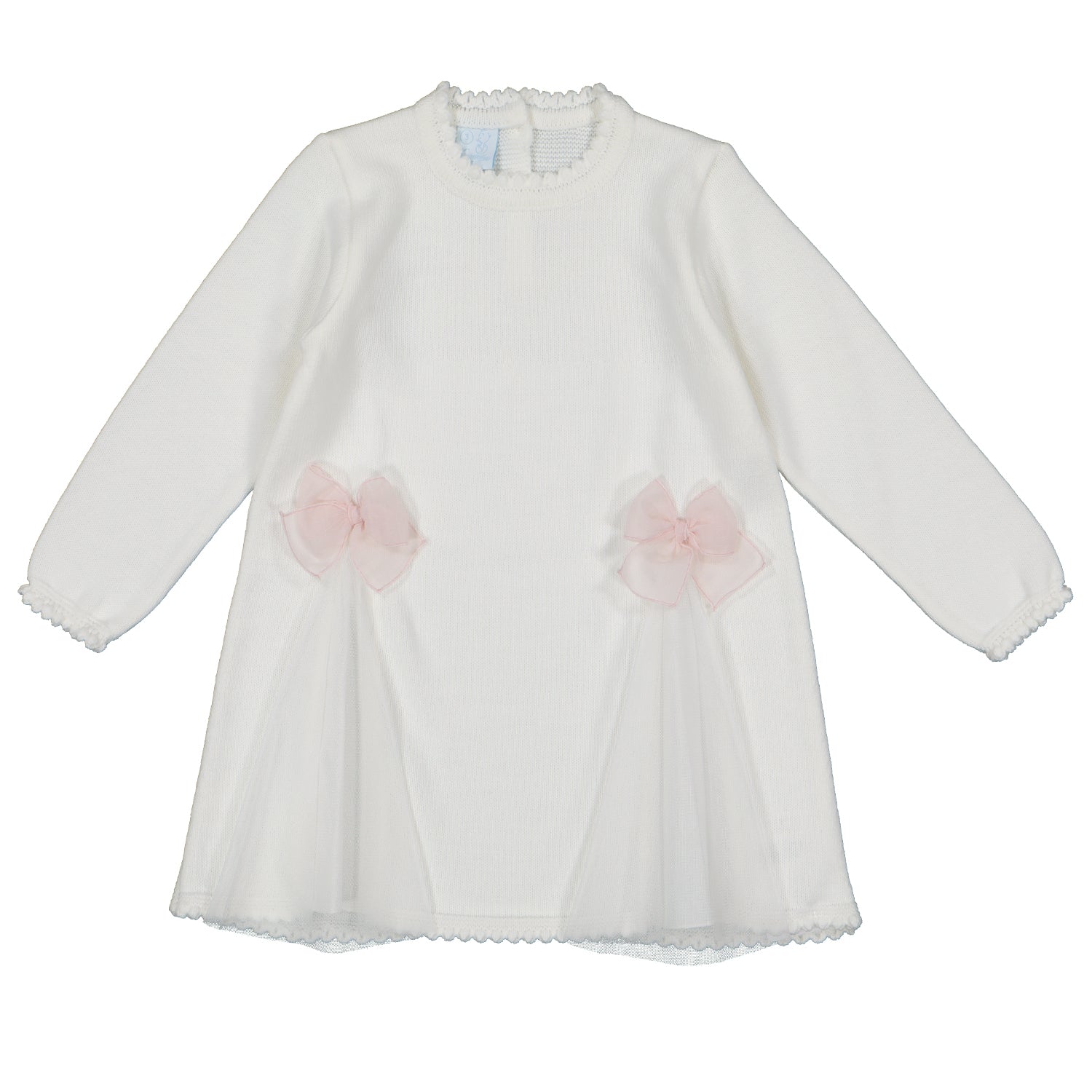 Ivory Double Bow Tulle Dress