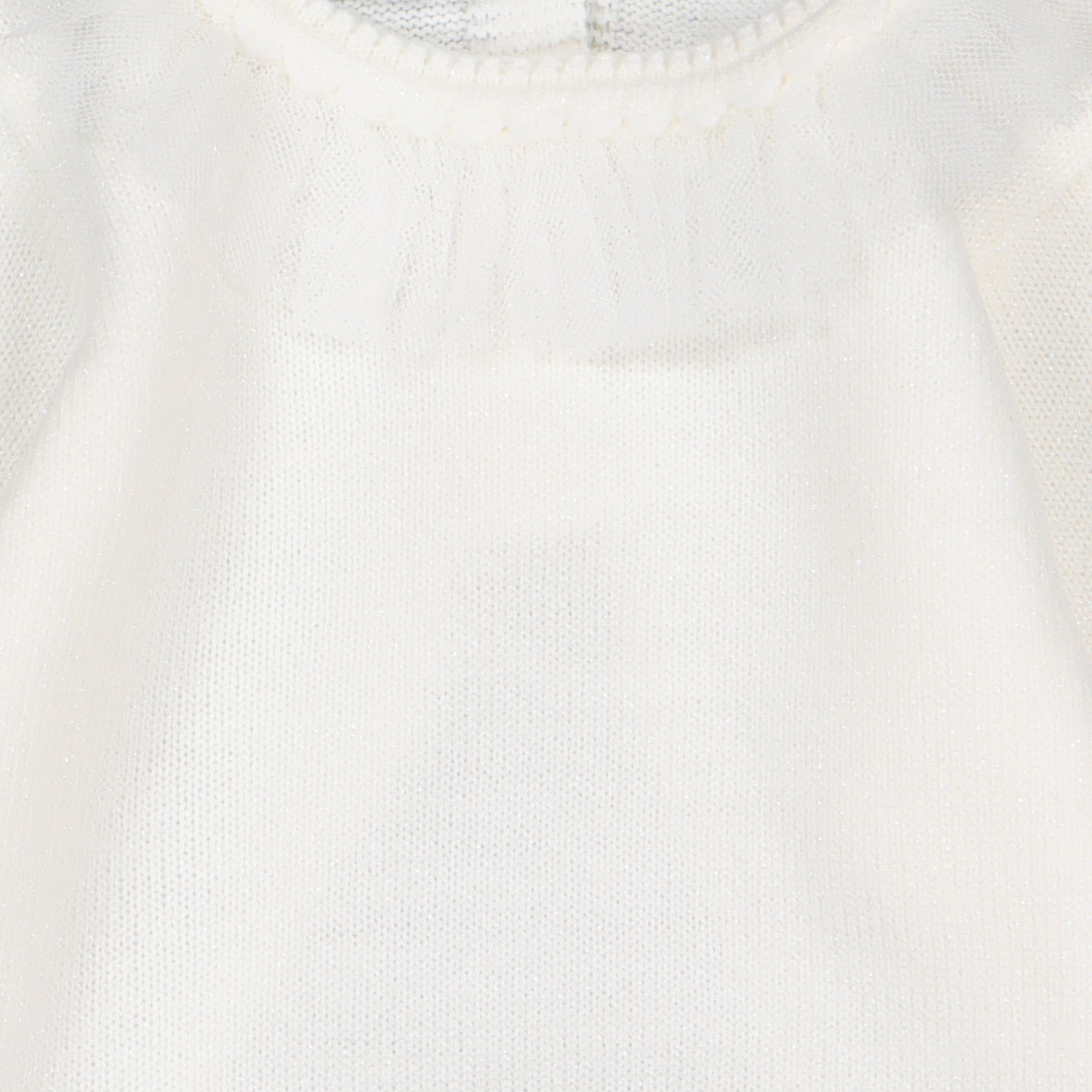 Long Sleeve Ivory Glitter Tulle Dress