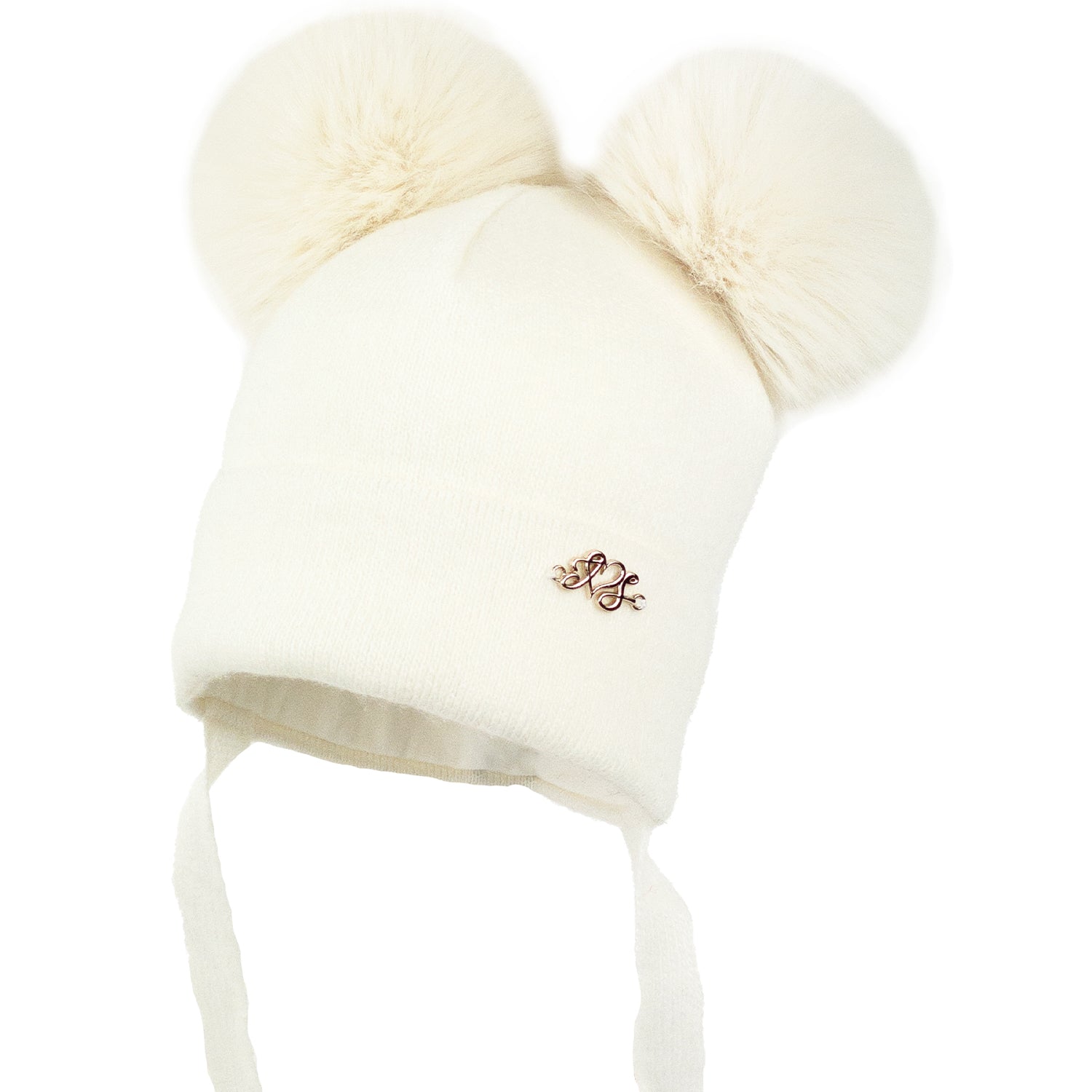 Ivory Double Pom Hat