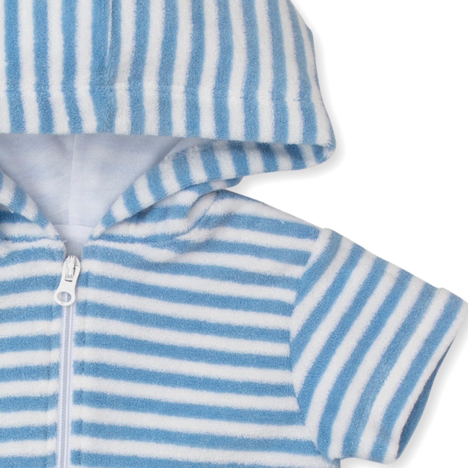 Blue Stripe Terry Romper