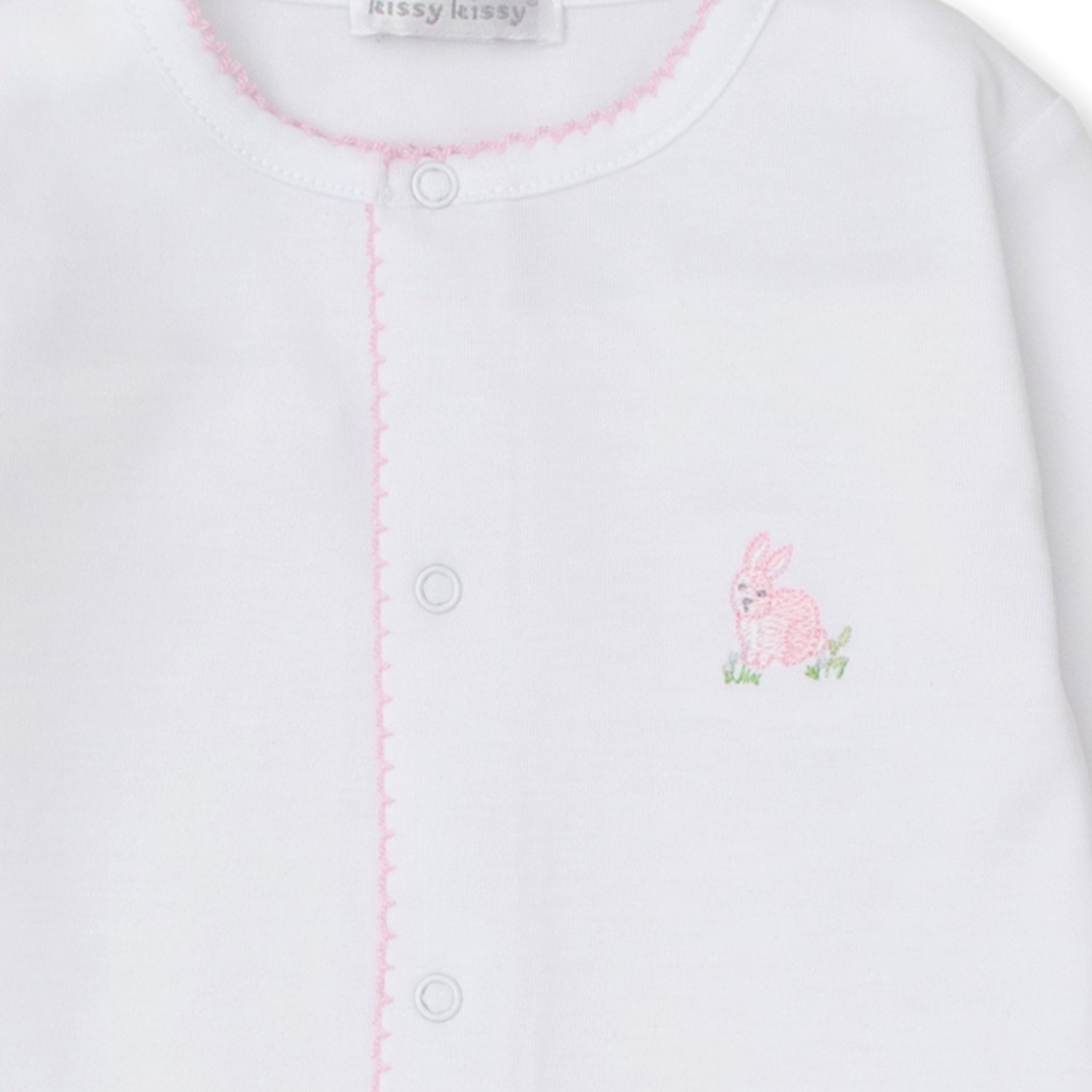 Pink Embroidered Bunny Babygrow & Hat Set