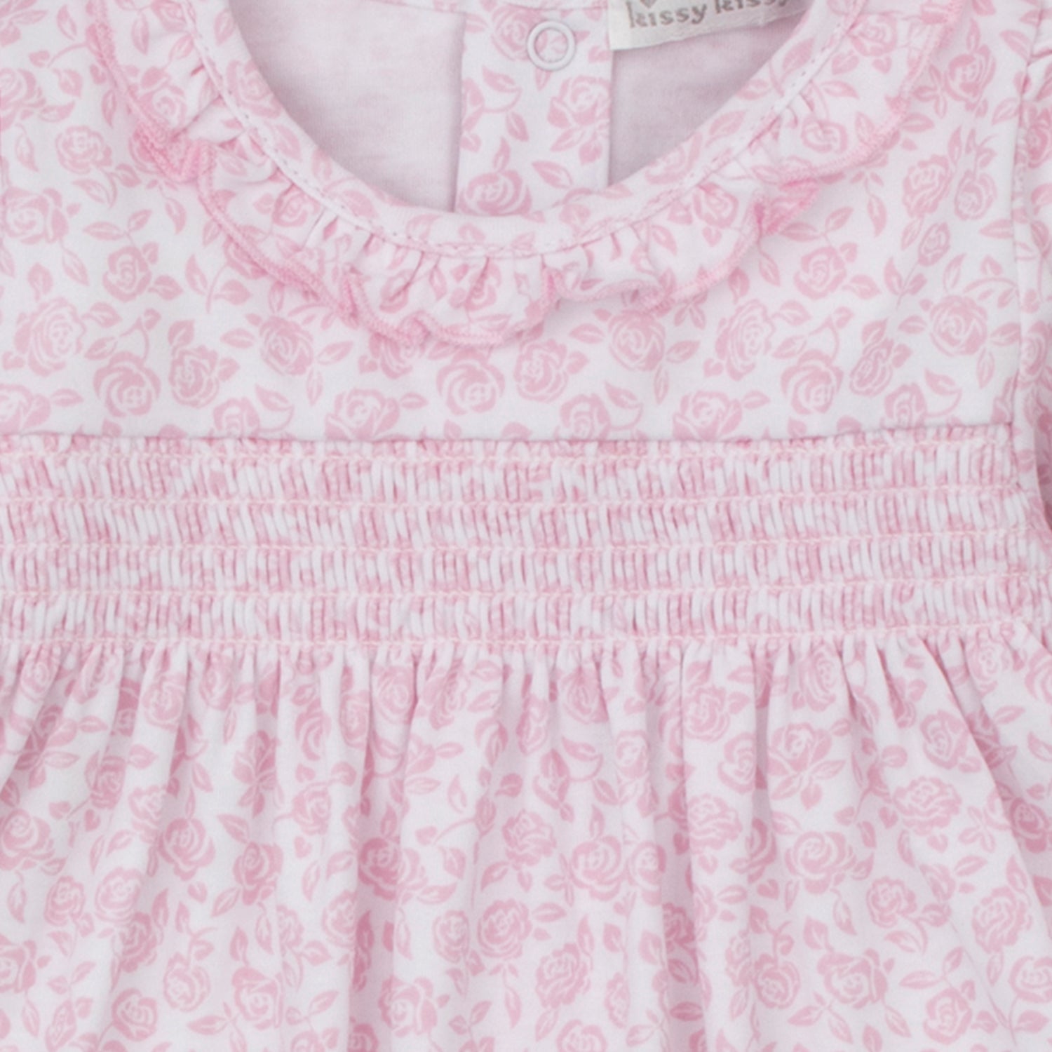 Pink Floral Smocked Babygrow