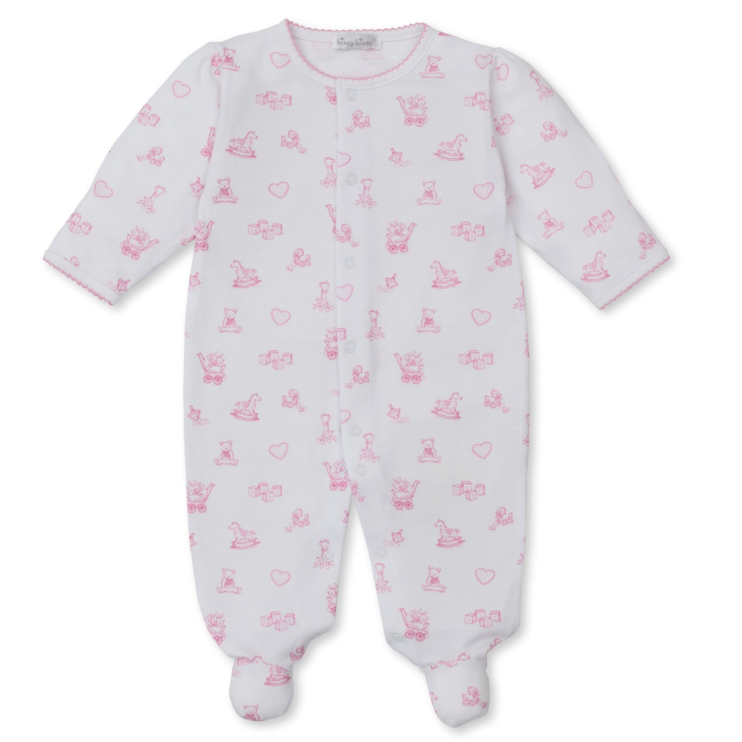 Pink Traditional Toys Print Babygrow